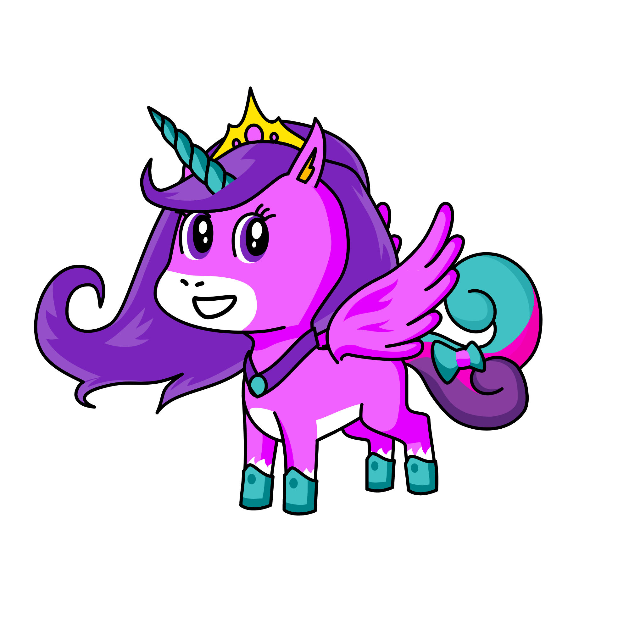 The unicorn princess, the unicorn