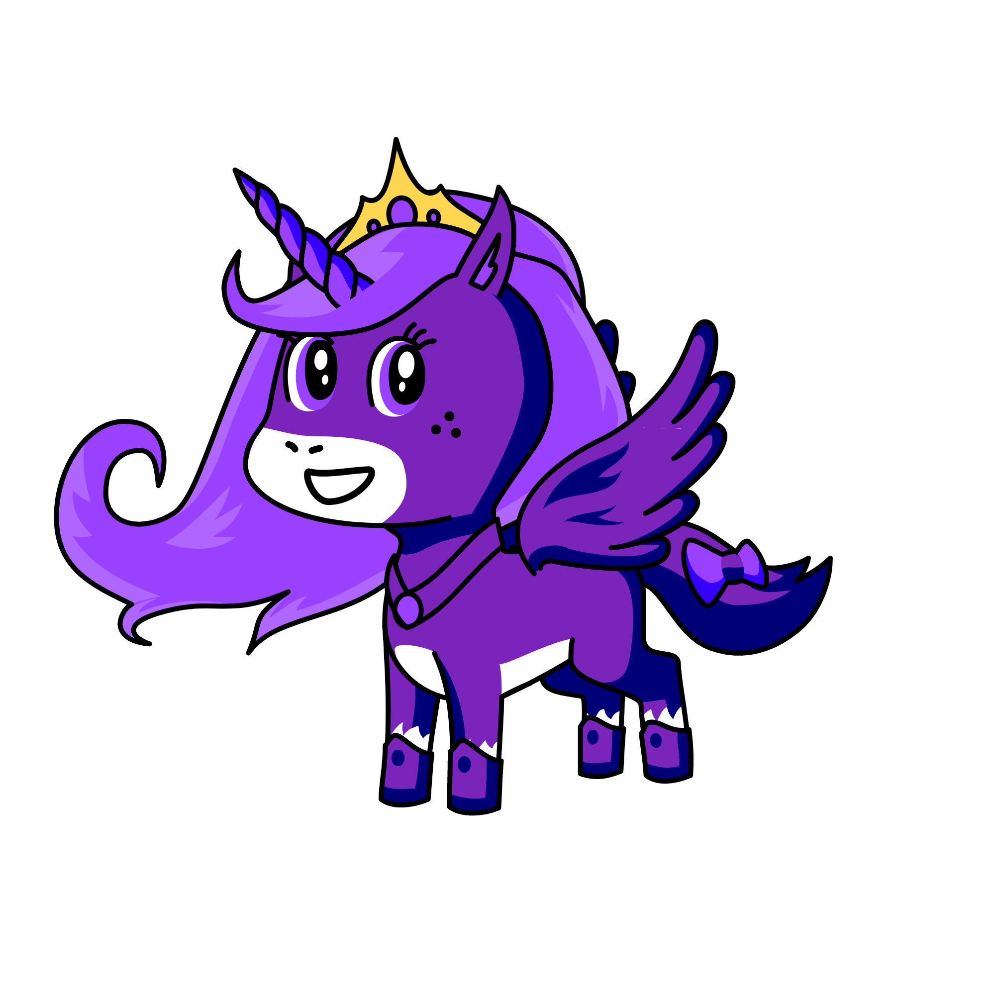 The dark unicorn princess, the unicorn