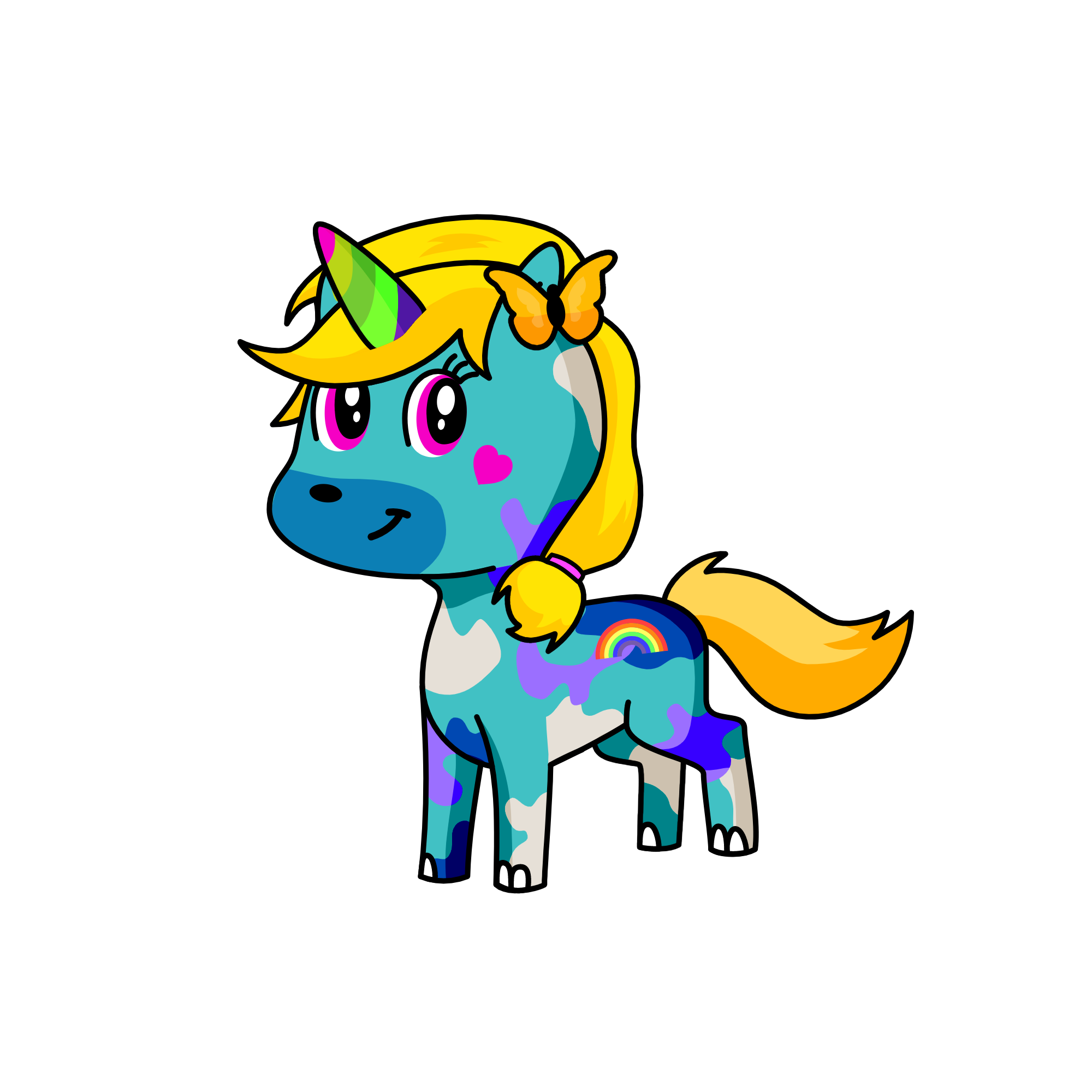 Camo cupcake, the unicorn