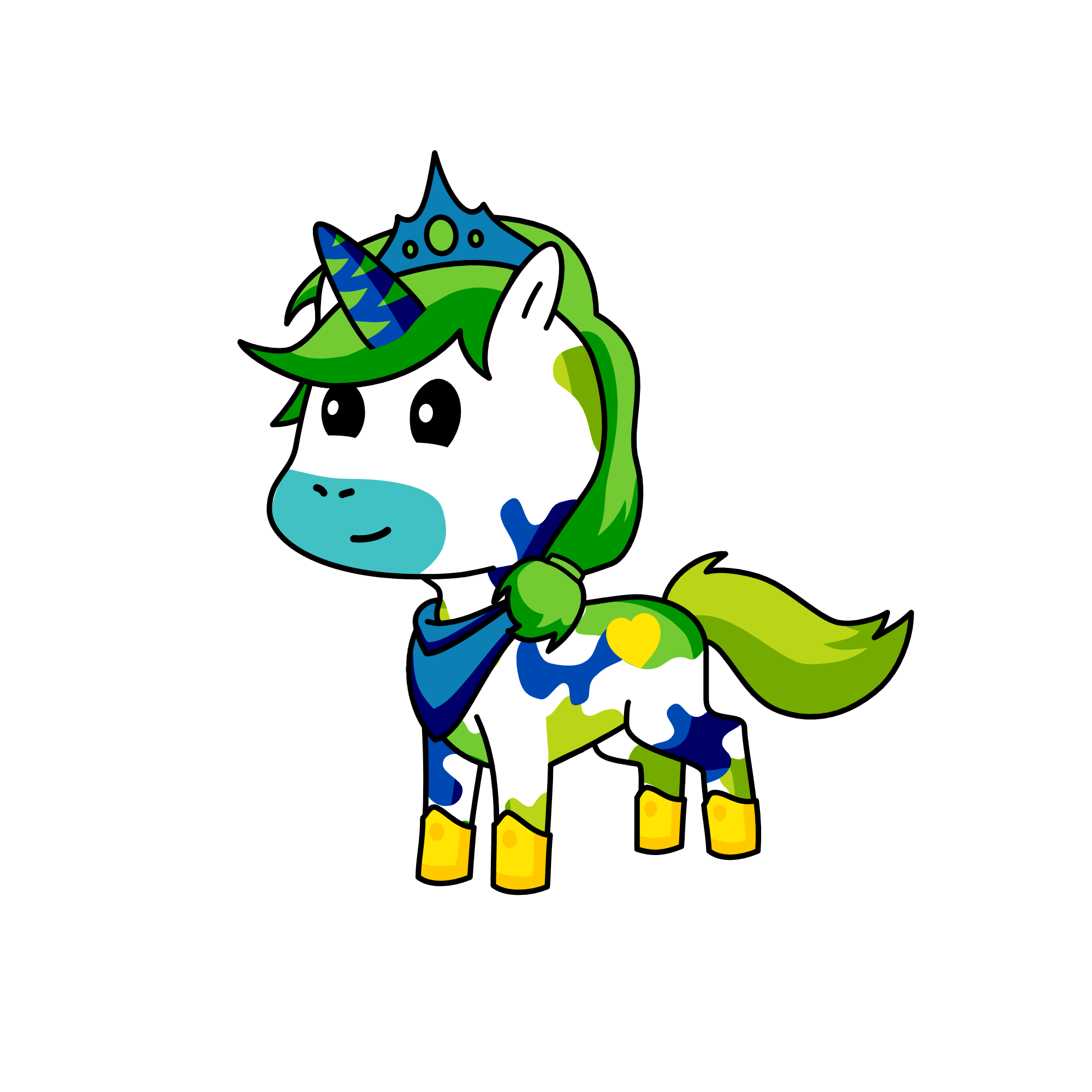 camo queen, the unicorn