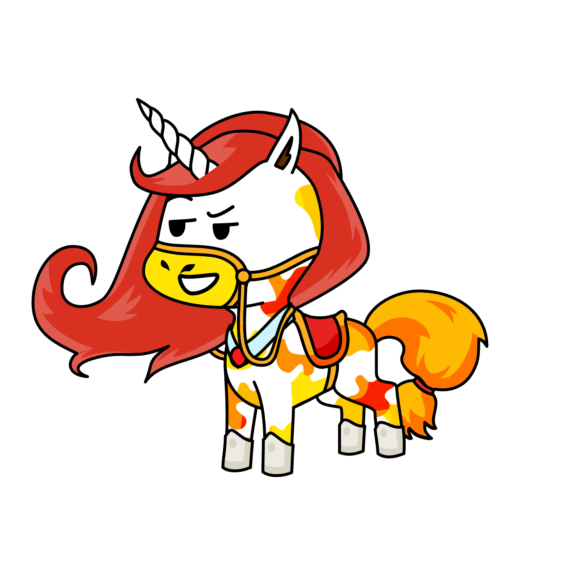 Flora the fire unicorn, the unicorn