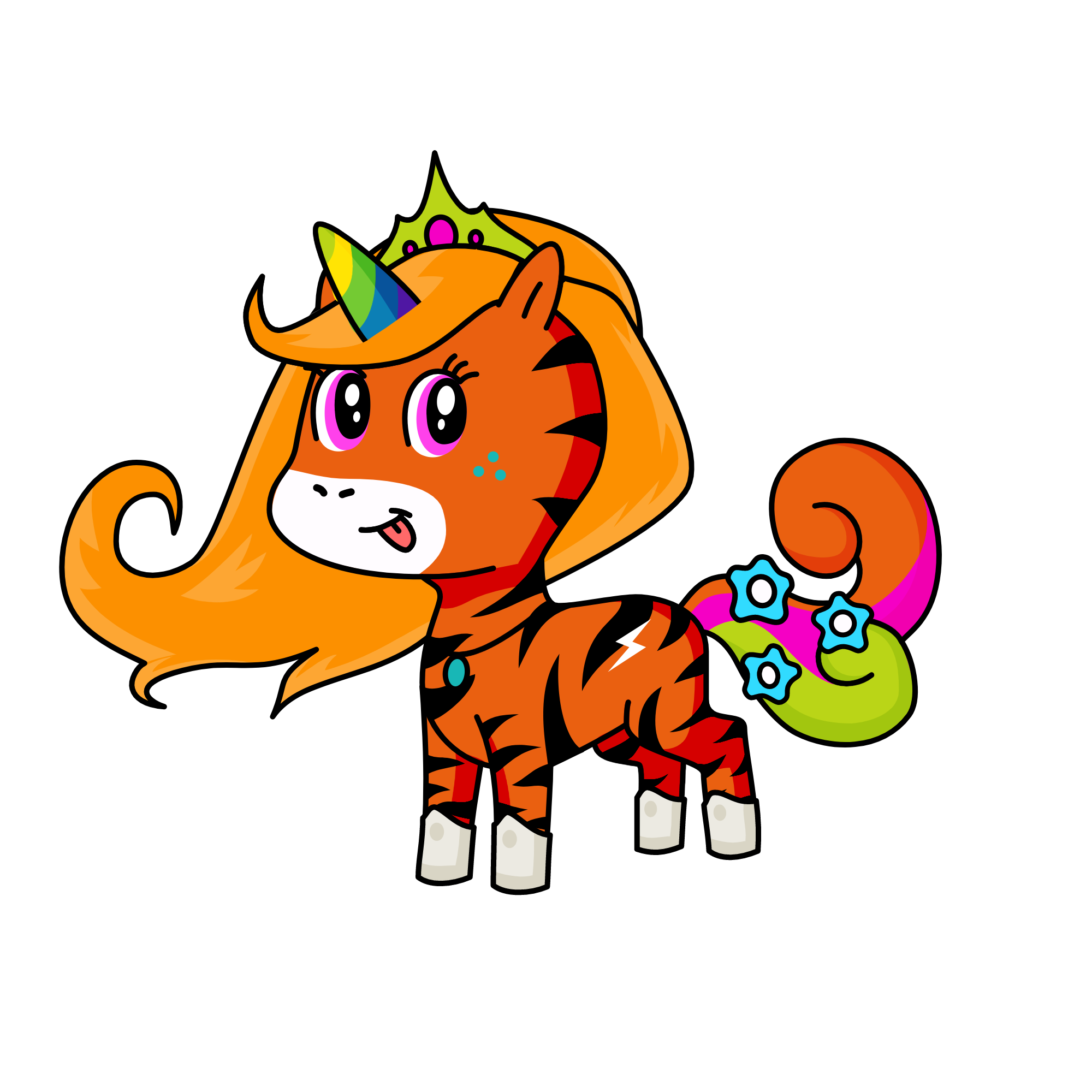 Tigrette, the unicorn