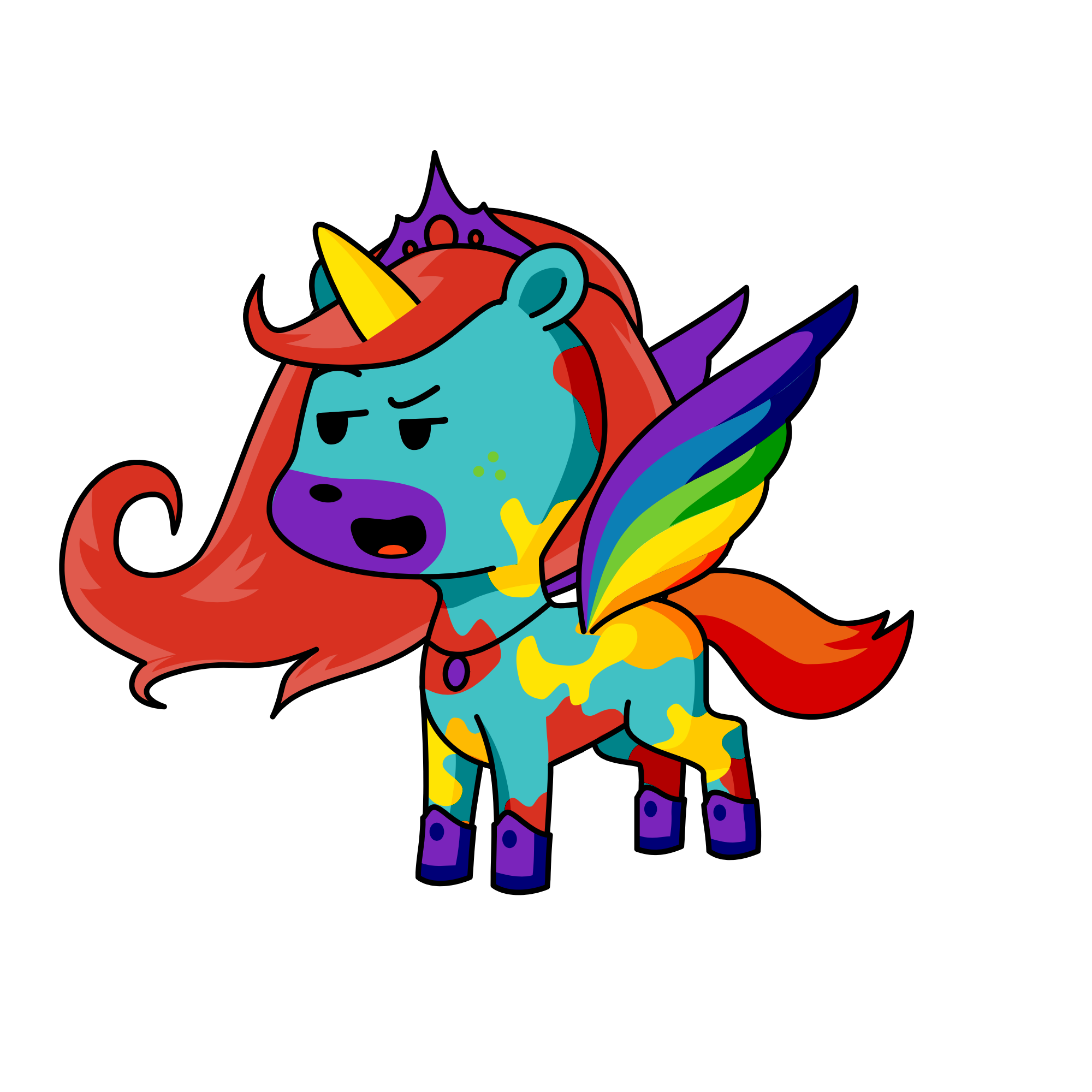 Rainbow, the unicorn
