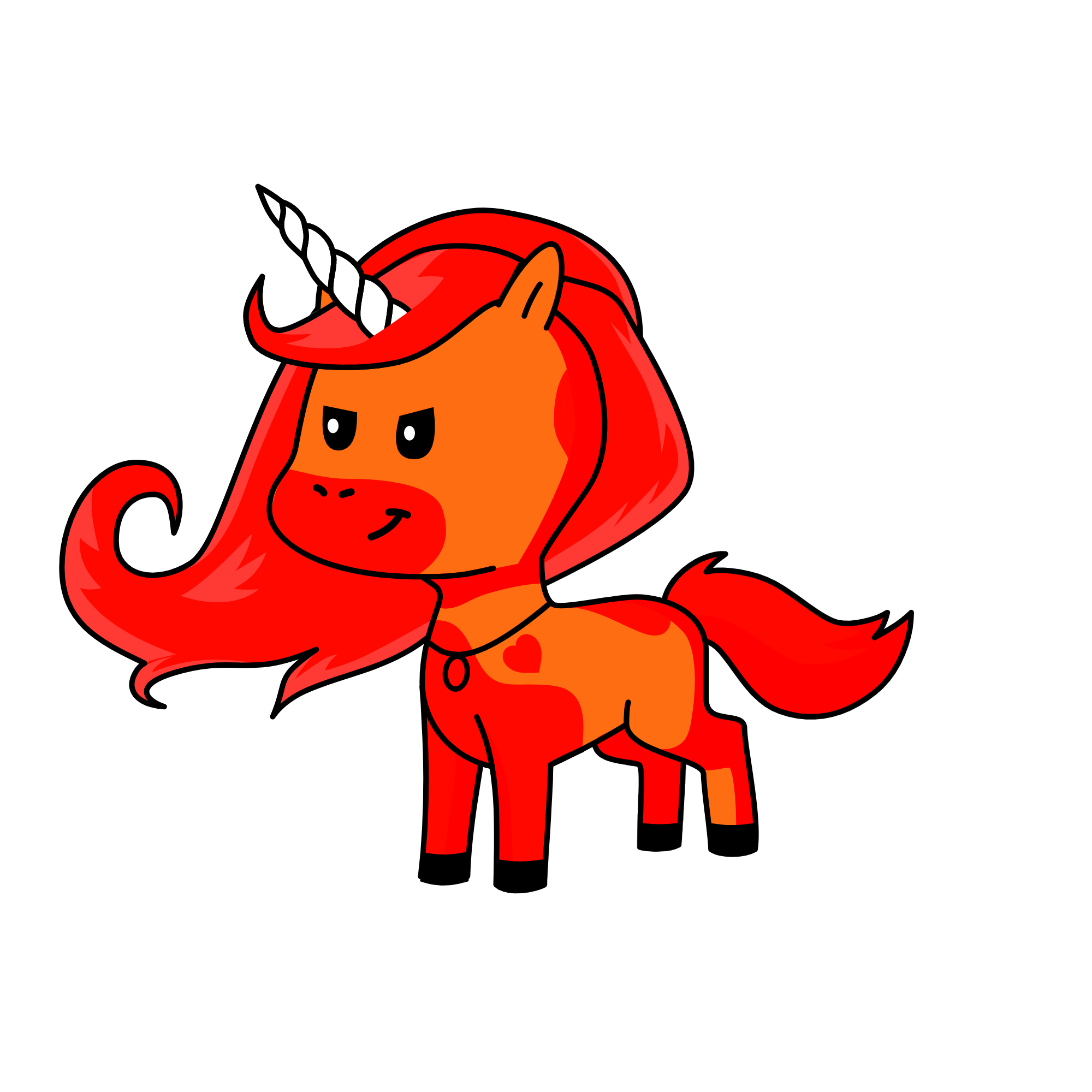 Hestia the Fire Unicorn, the unicorn