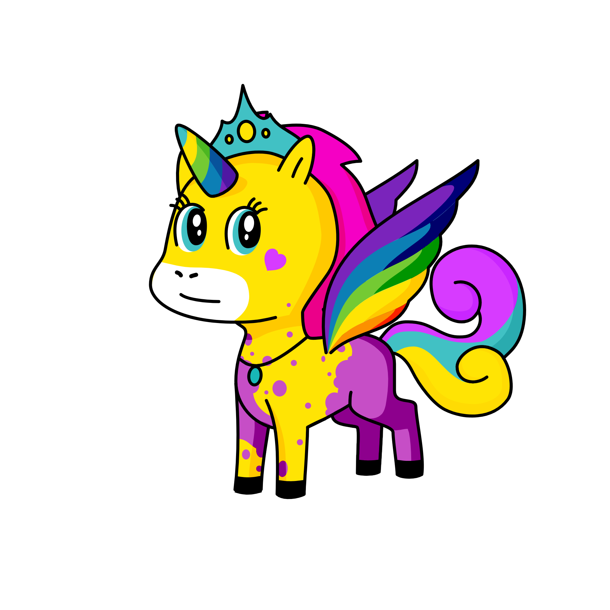 ملكة الالوان, the unicorn
