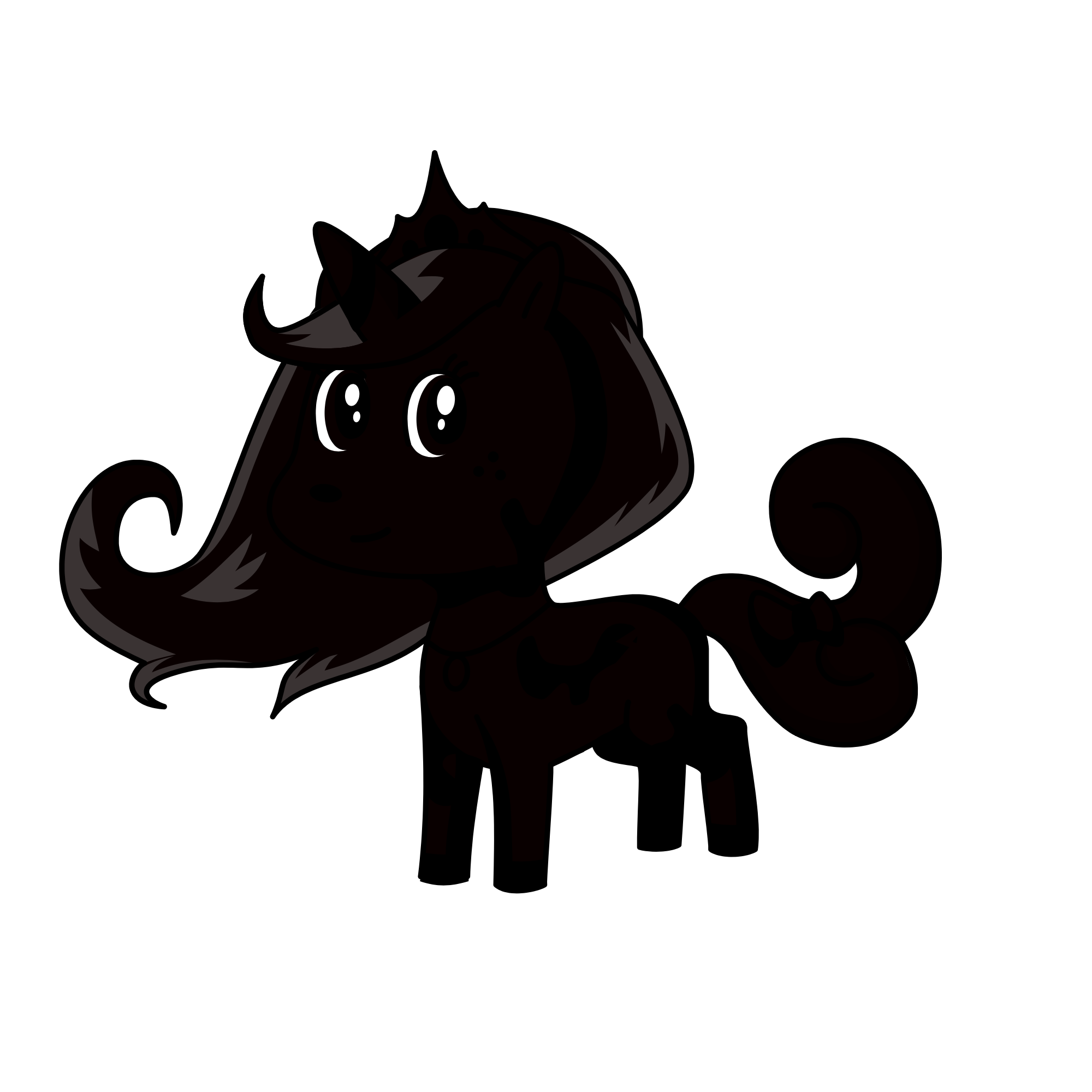 Black, the unicorn
