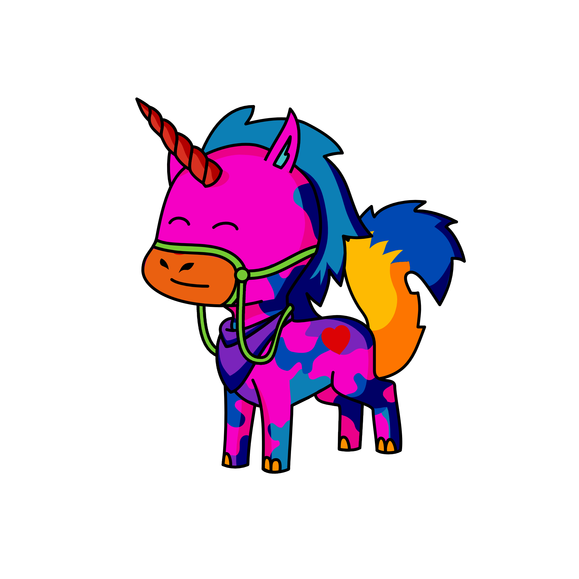 birthday wolf, the unicorn