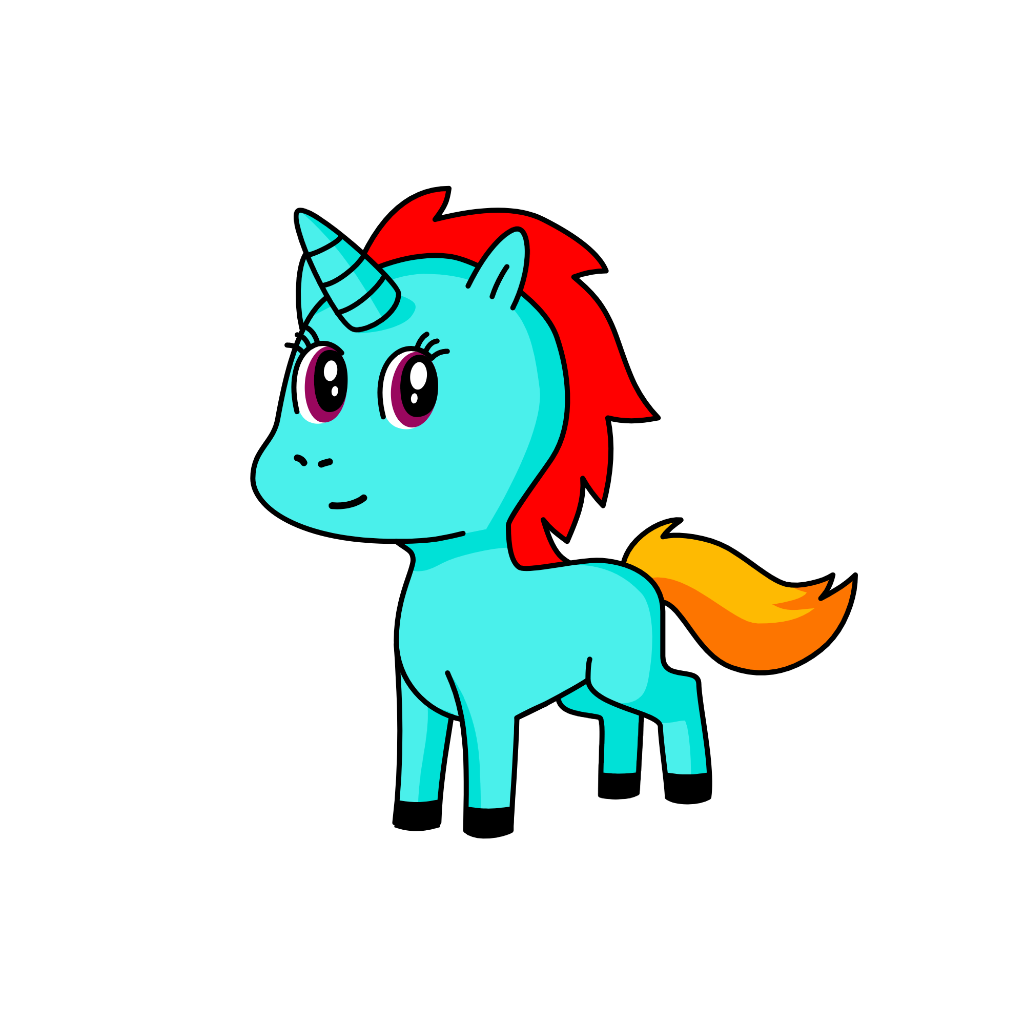 rainbow dash, the unicorn
