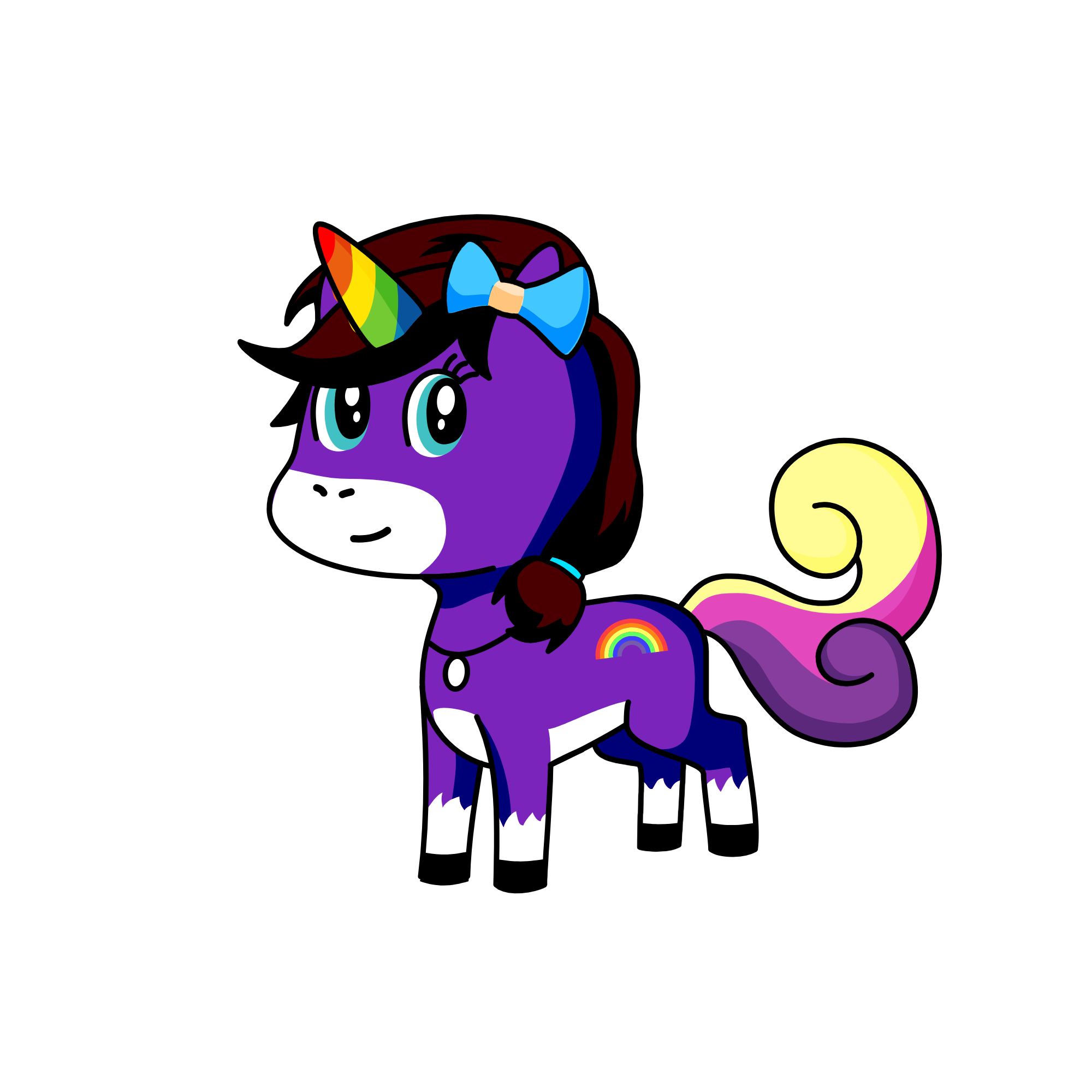 Rainbow, the unicorn