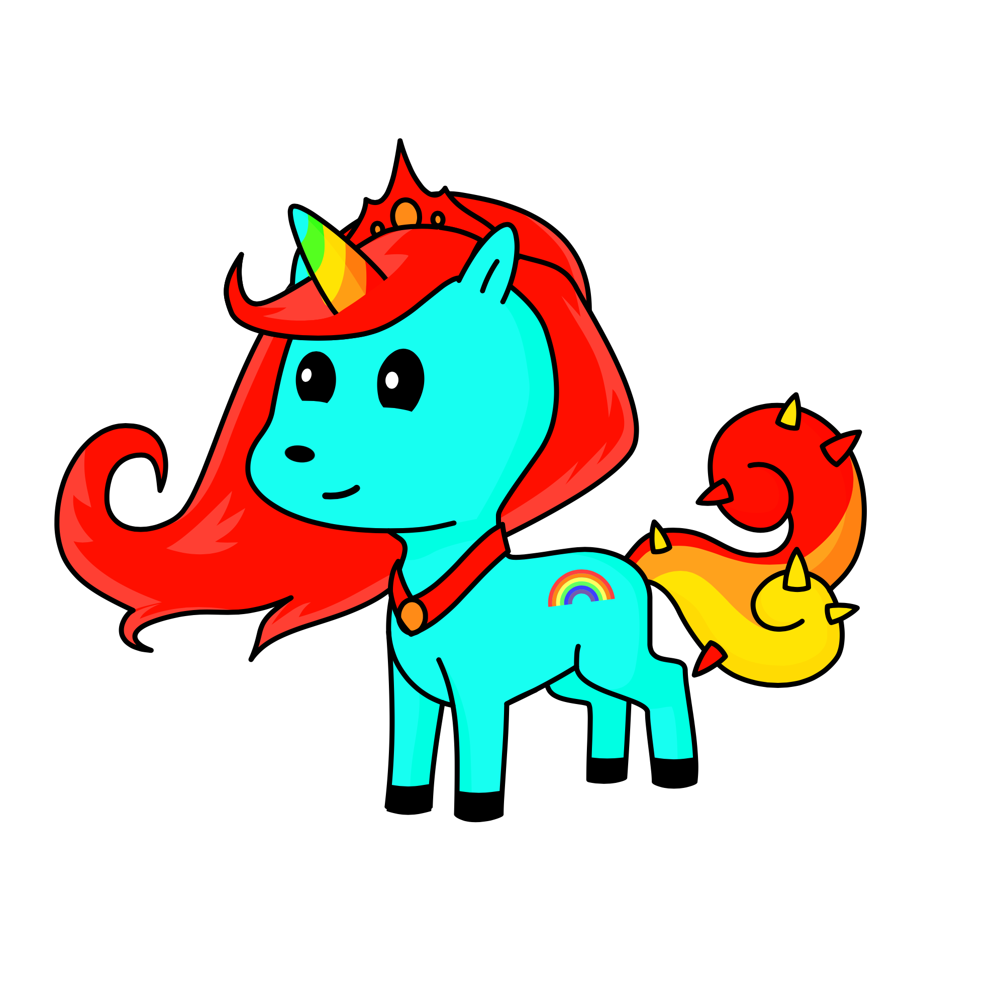 Rainbow dash, the unicorn