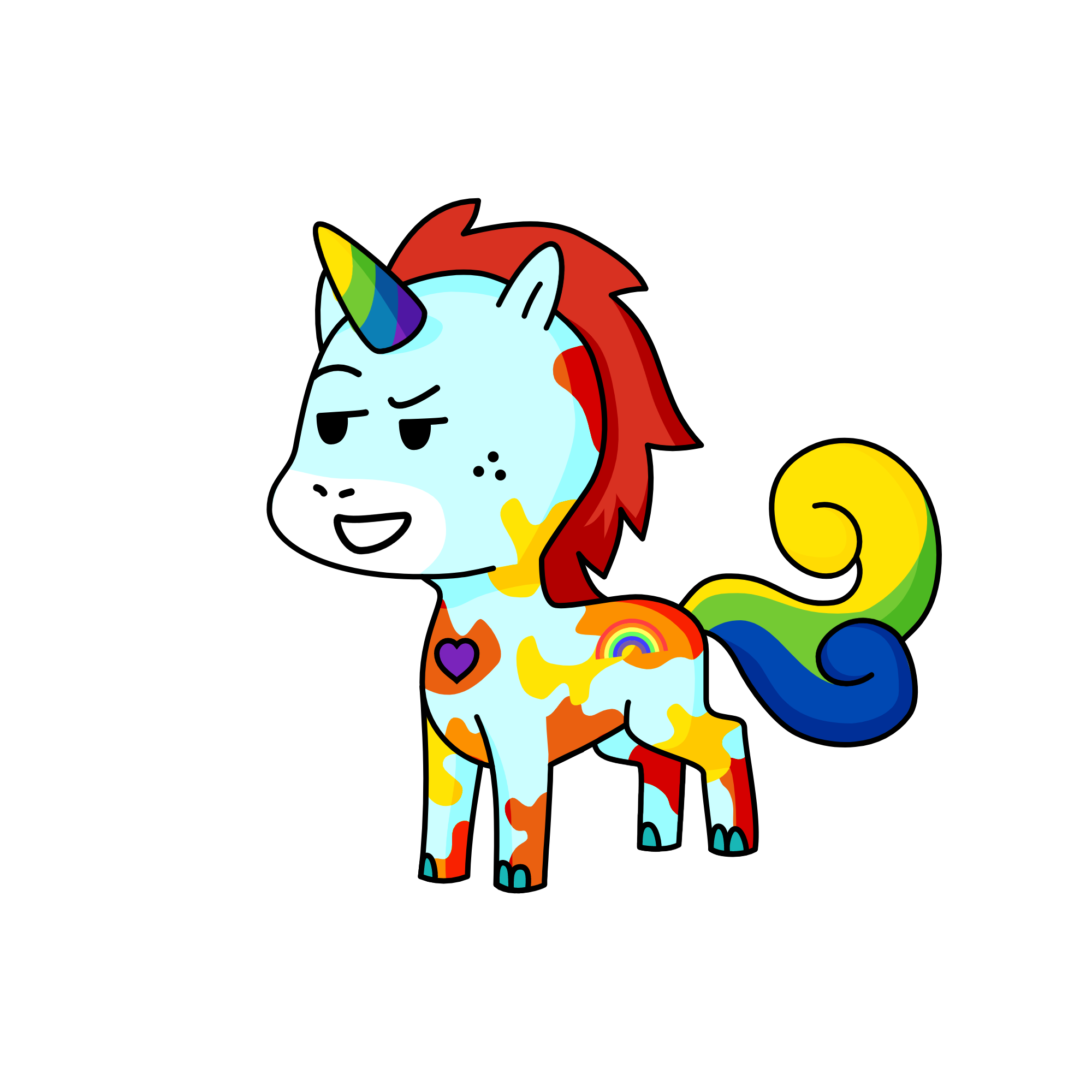 Rainbow, the unicorn