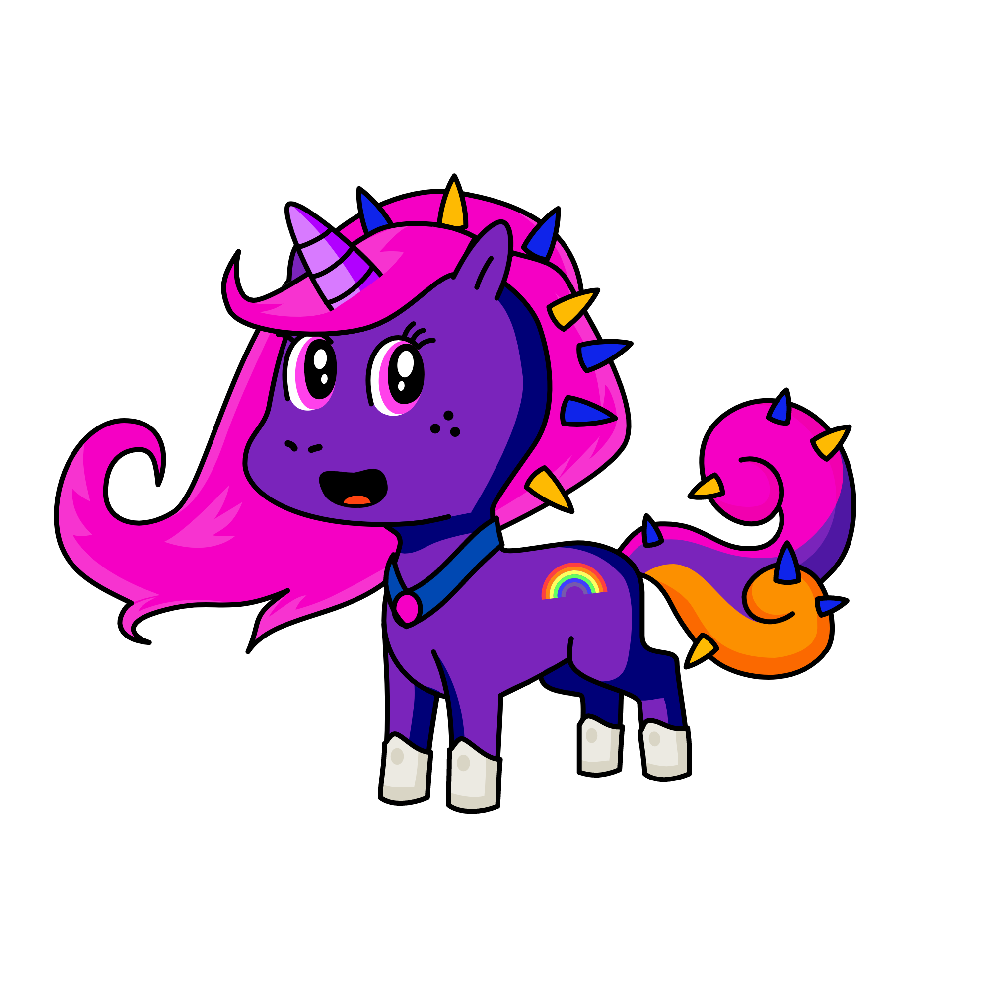 Rainbow, the unicorn