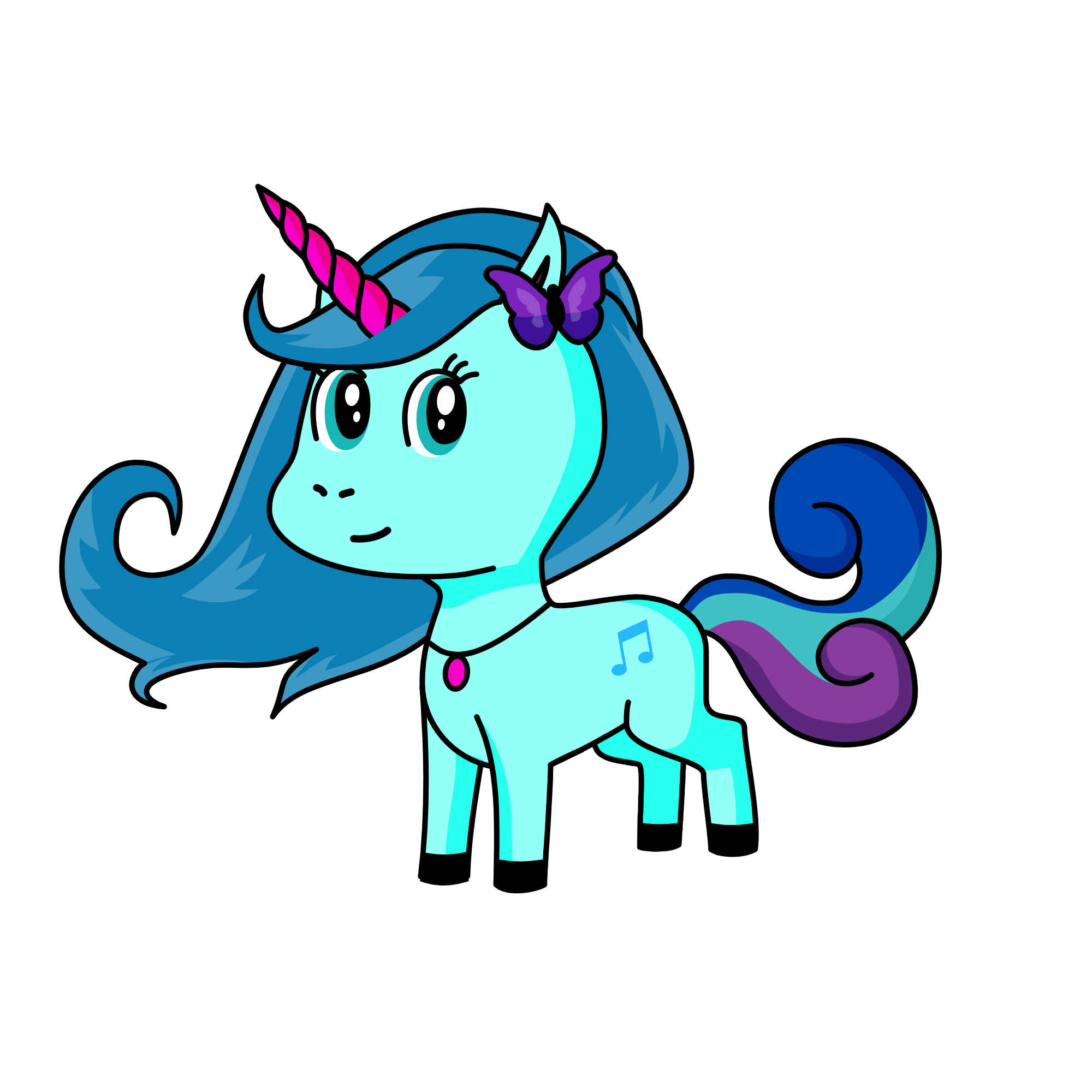 Ice queen, the unicorn