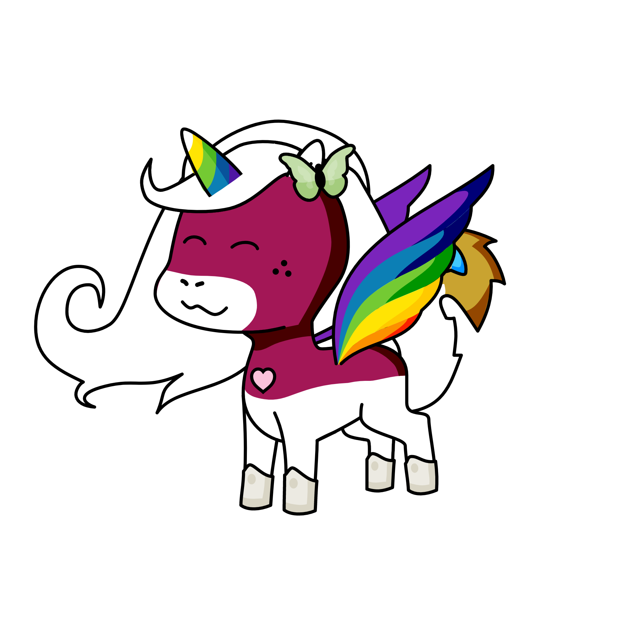 Rainbow, the unicorn