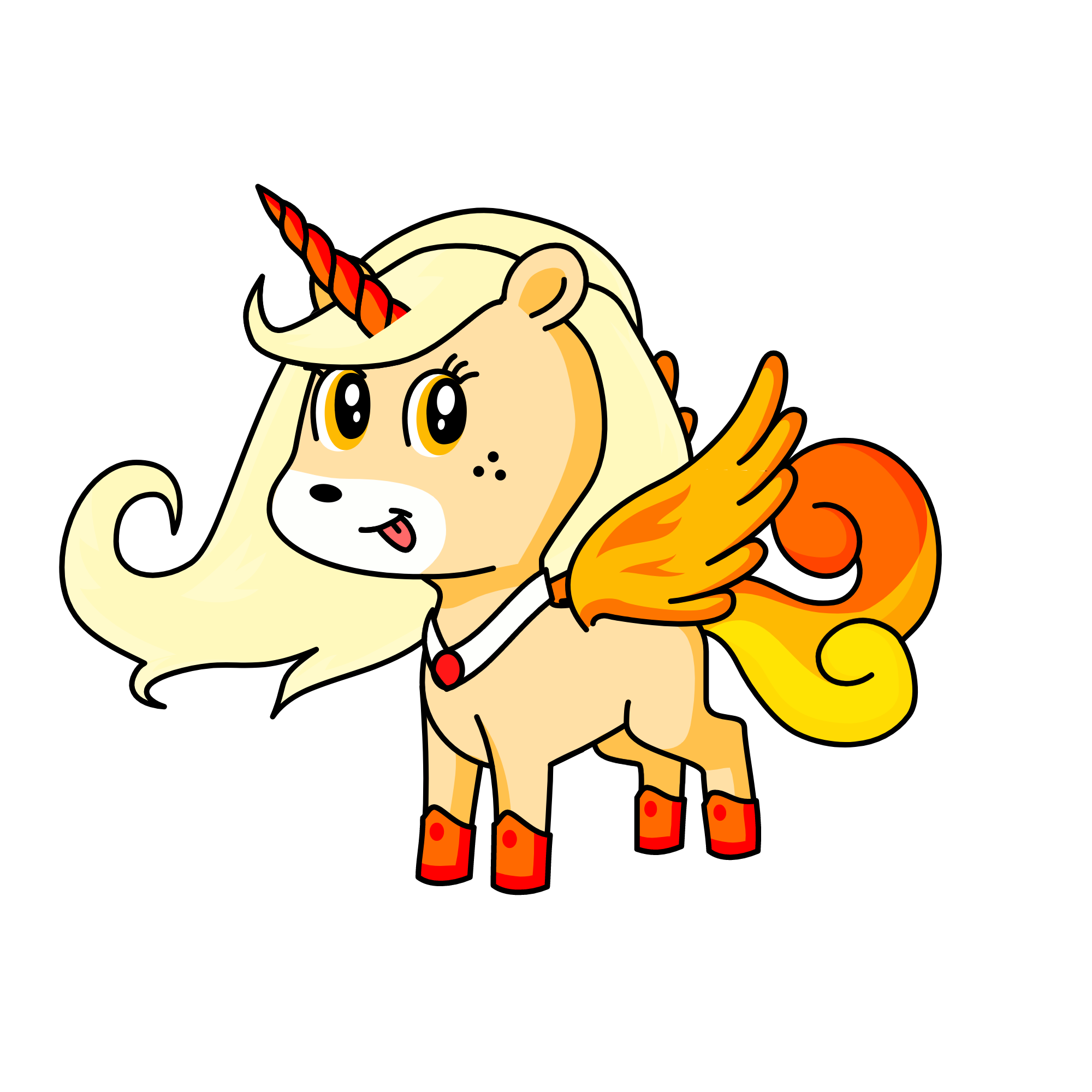 Squarty, the unicorn