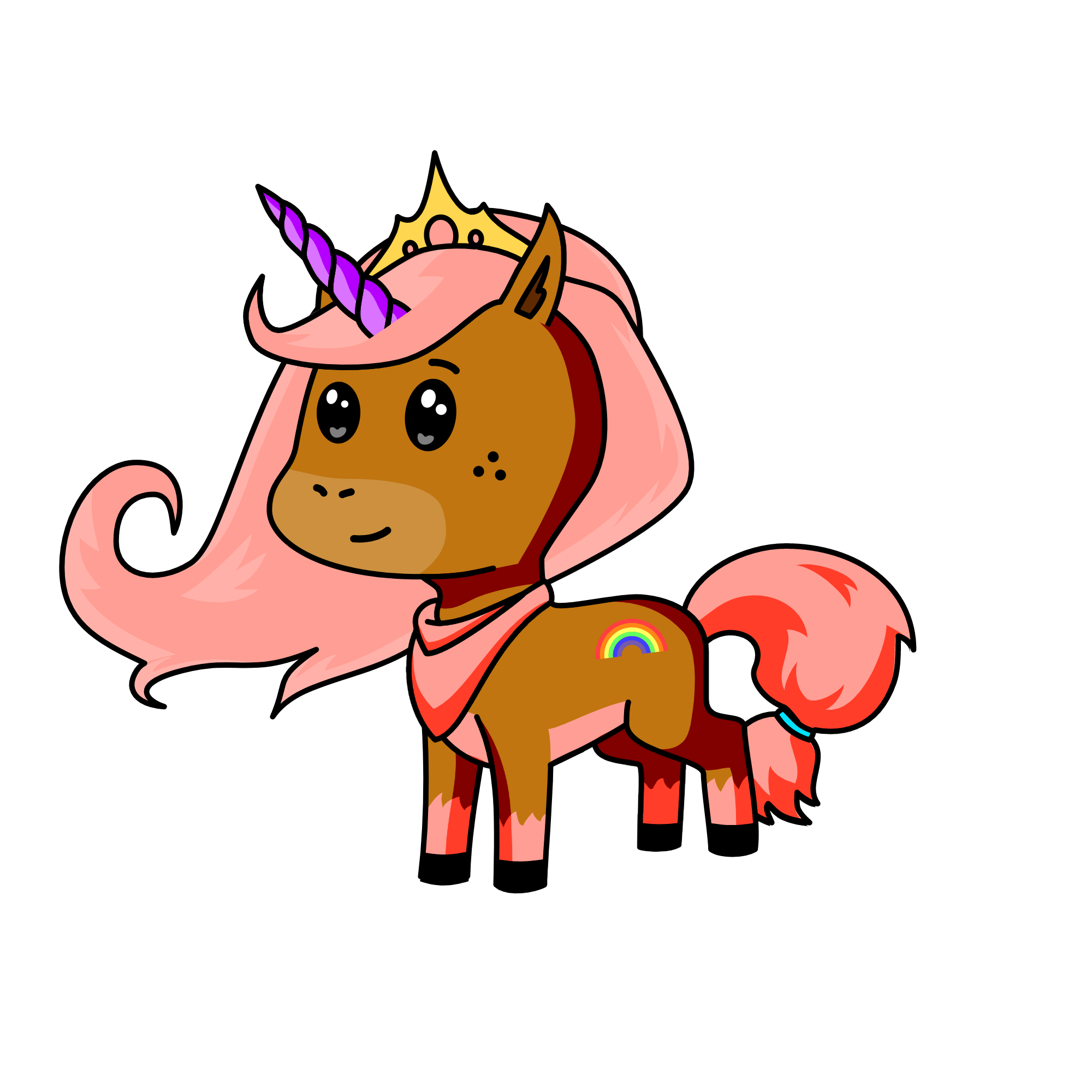 Rainbow, the unicorn