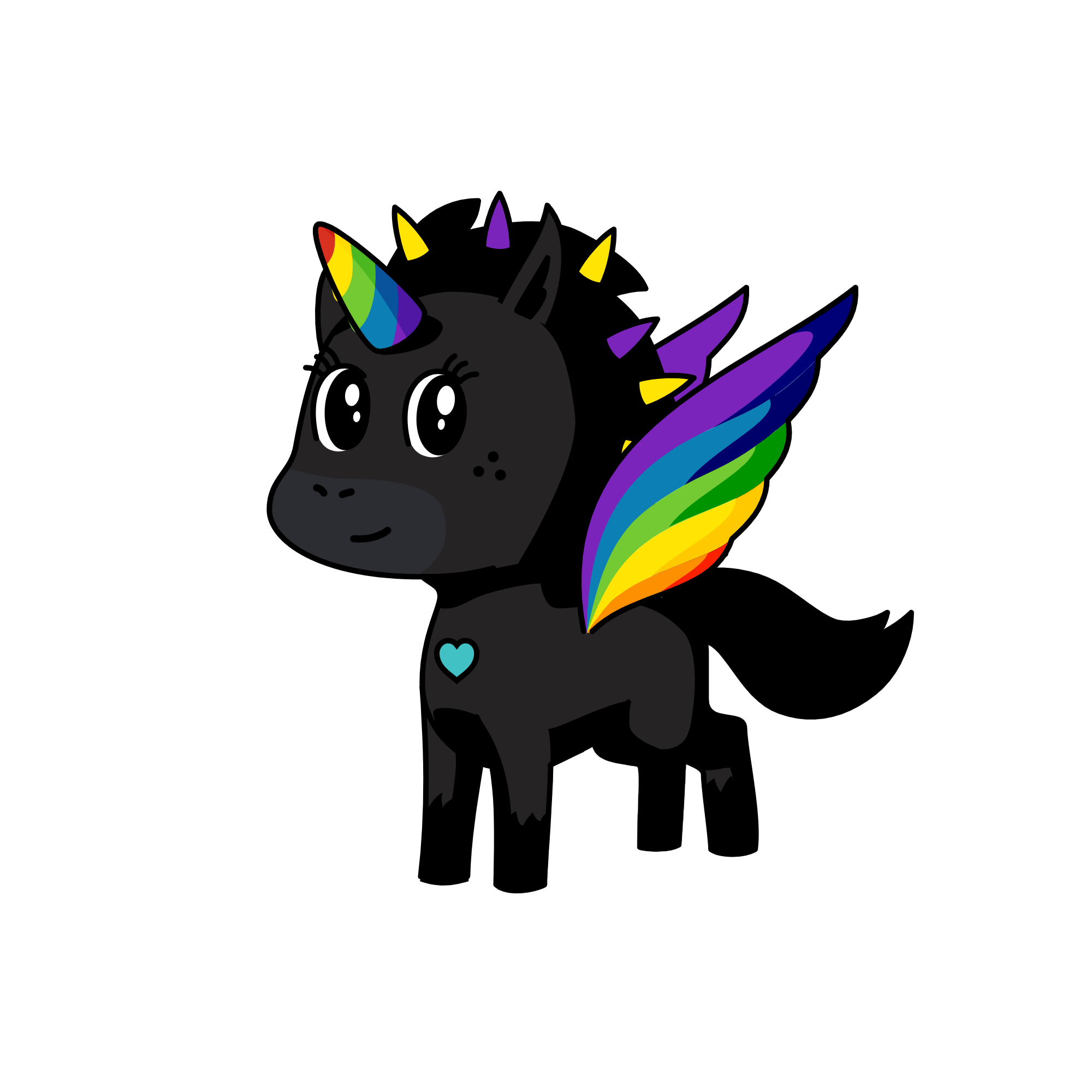Siyah Ve Gökkuşağı, the unicorn