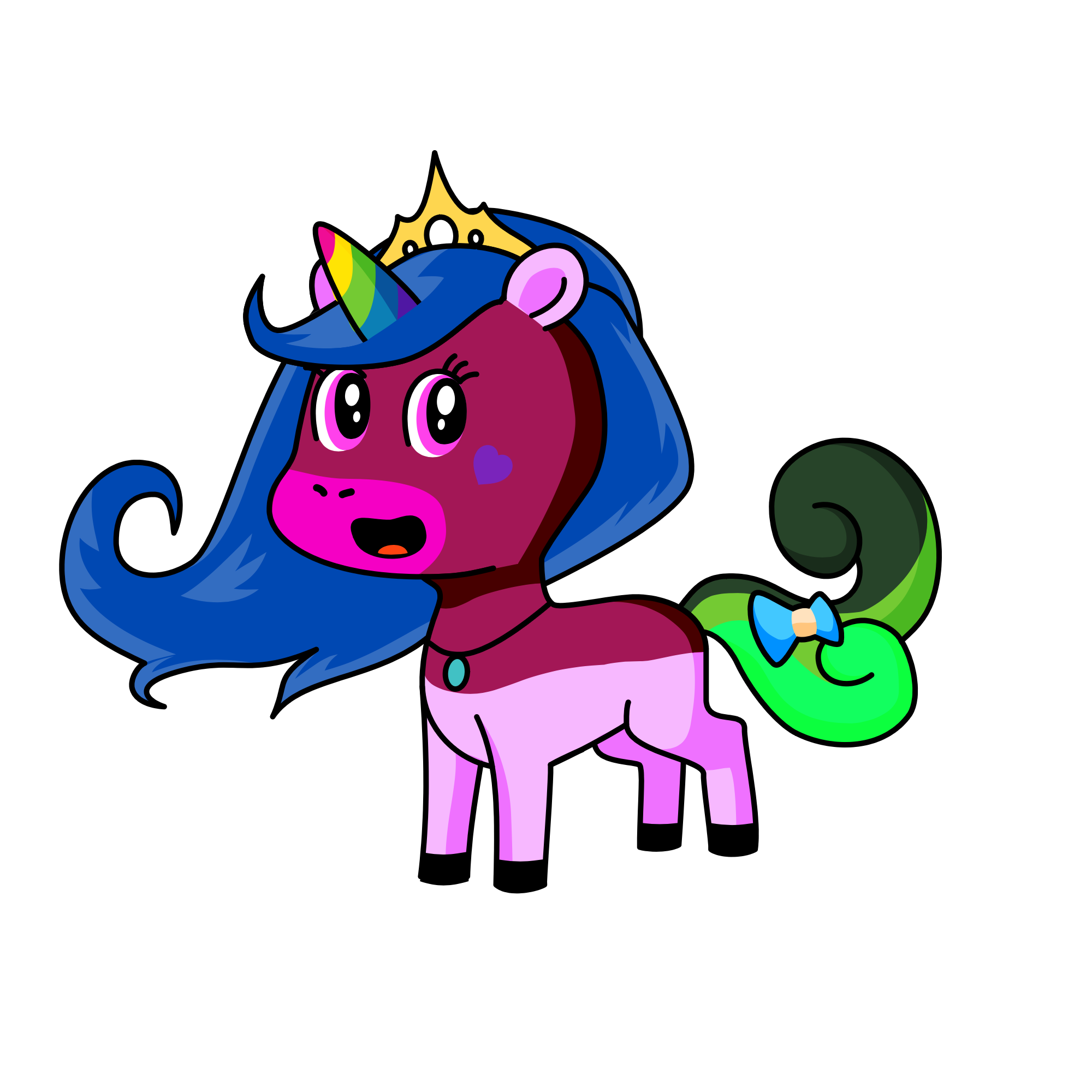  Princess holly and her friend is Ben and Gaston , the unicorn