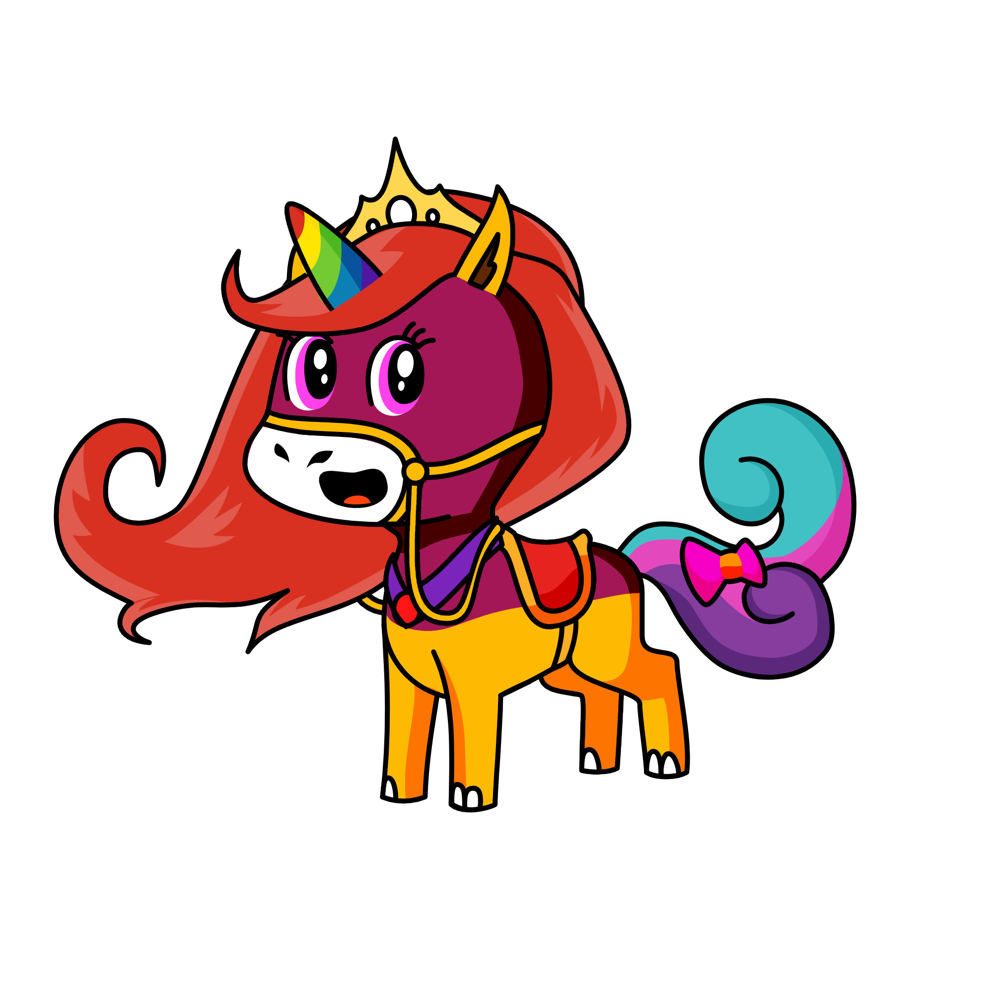 queen rainbow, the unicorn