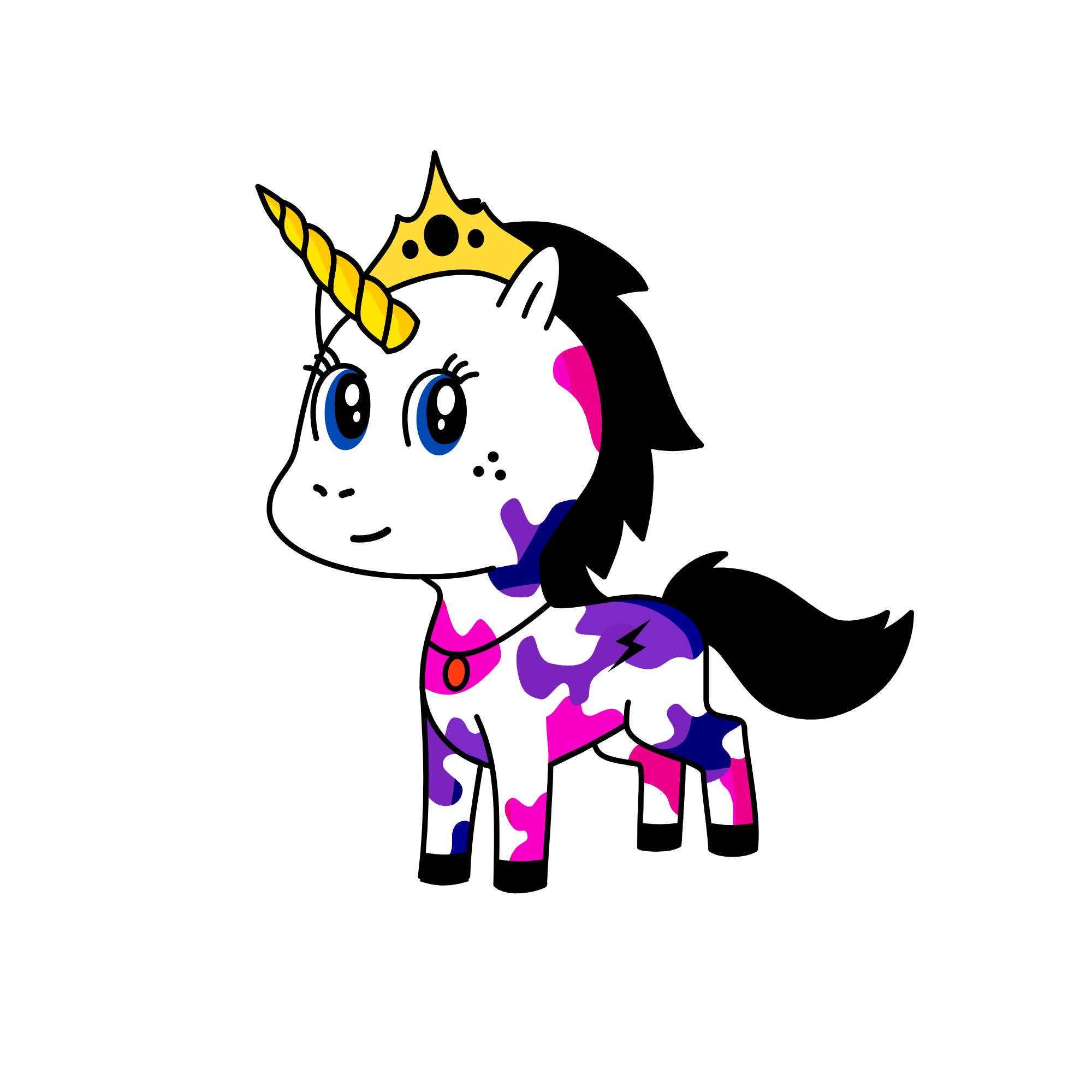 prinsses blueberry, the unicorn