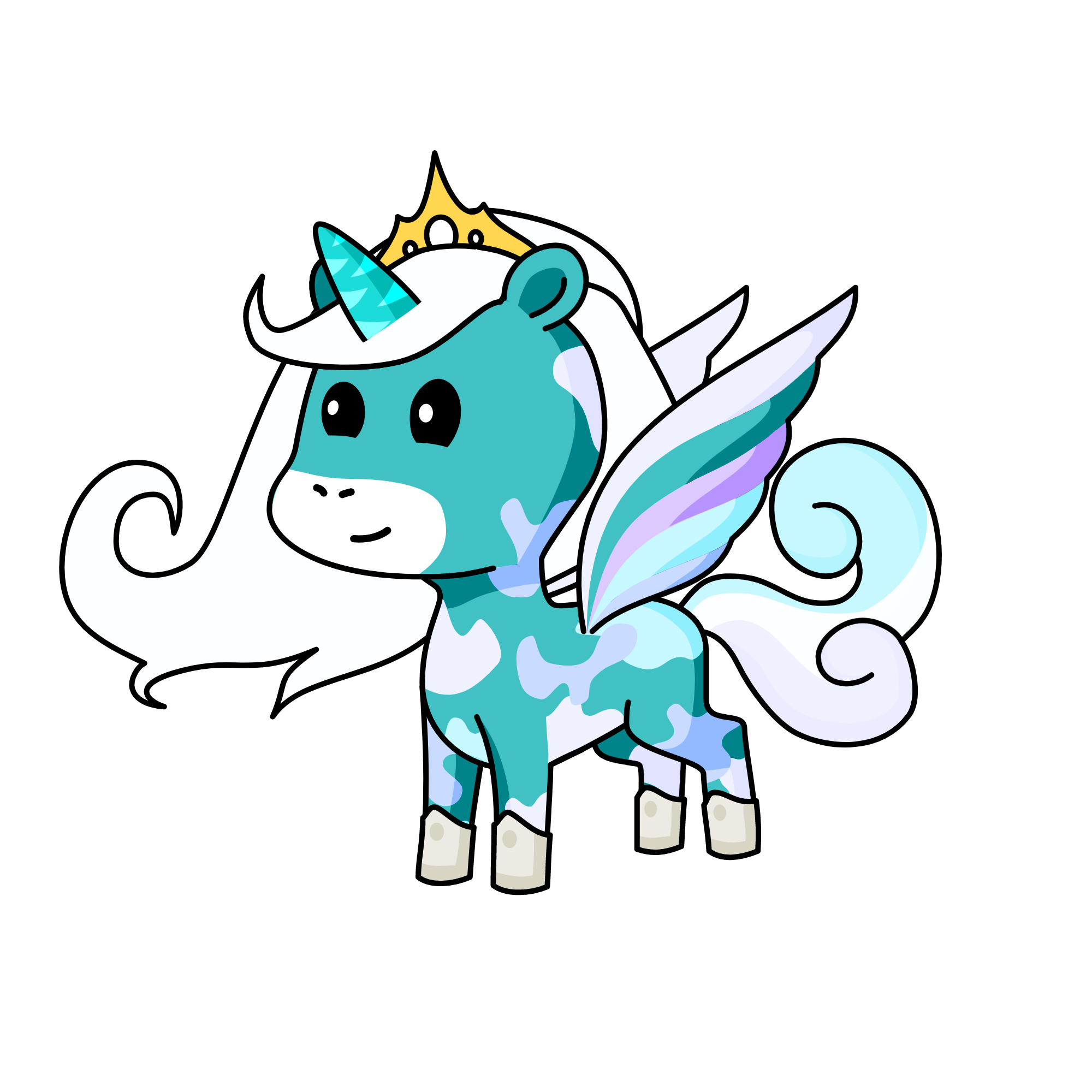 Cloudy, the unicorn