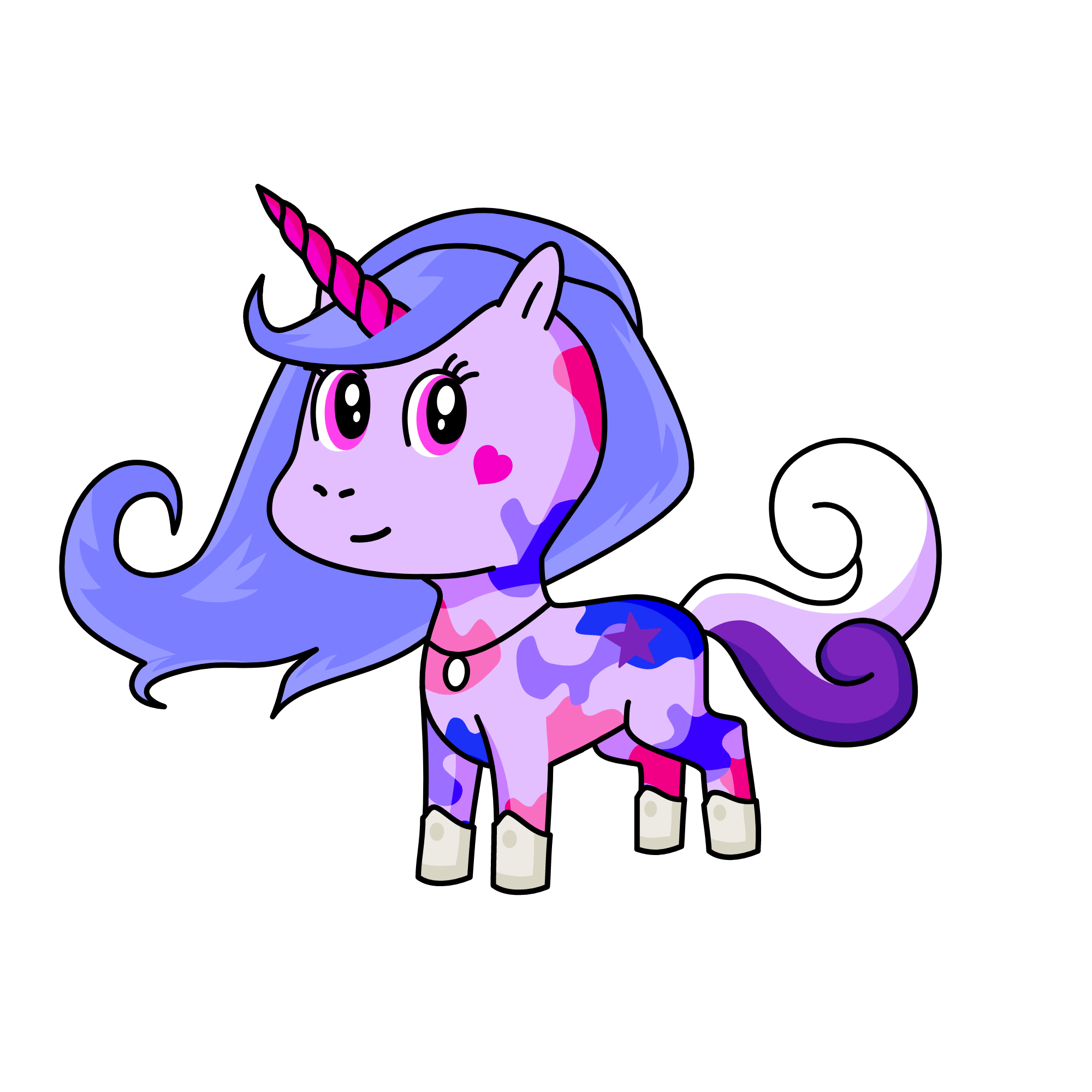 Violet, the unicorn