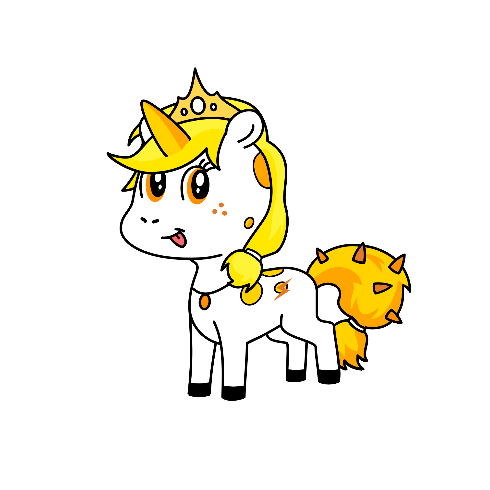 Fire queen, the unicorn