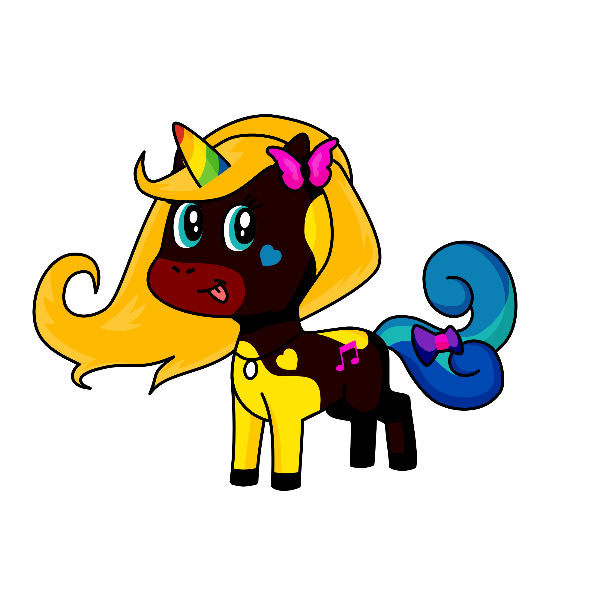 RAIN BOW UNICORN, the unicorn