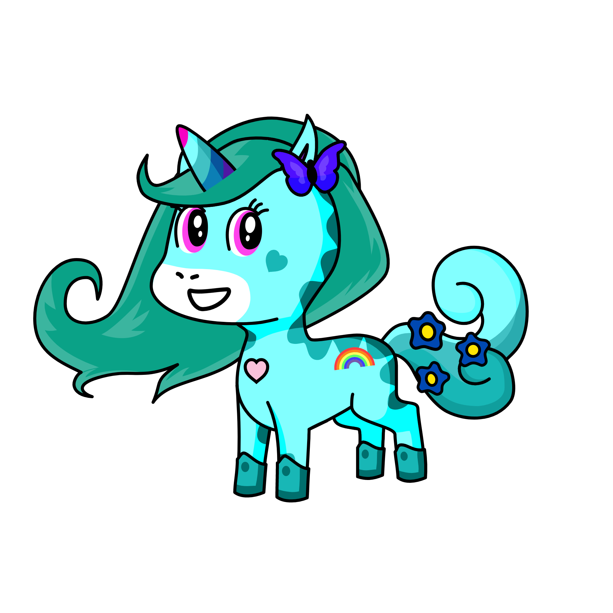 turquoise, the unicorn