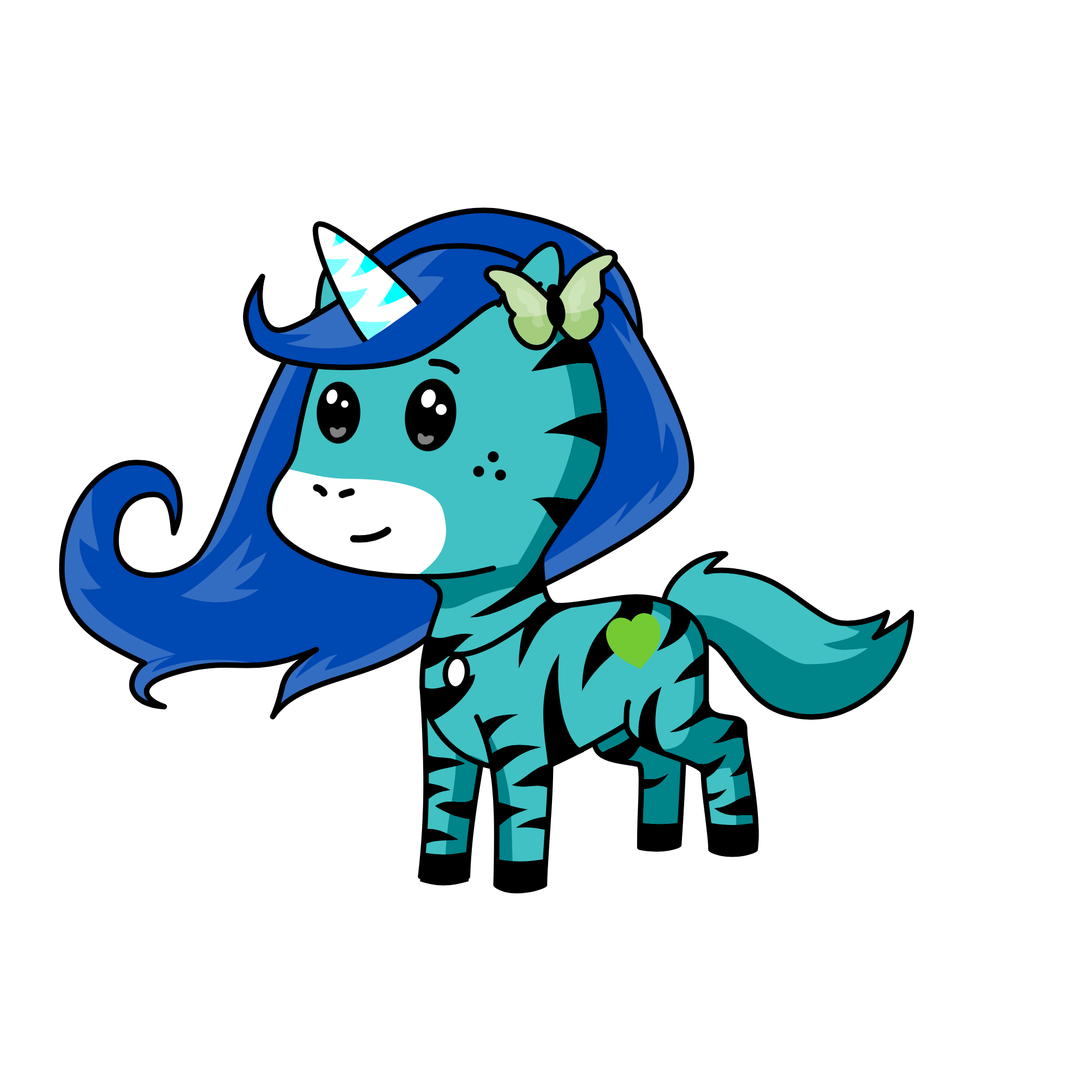 Chubby Cheeks , the unicorn