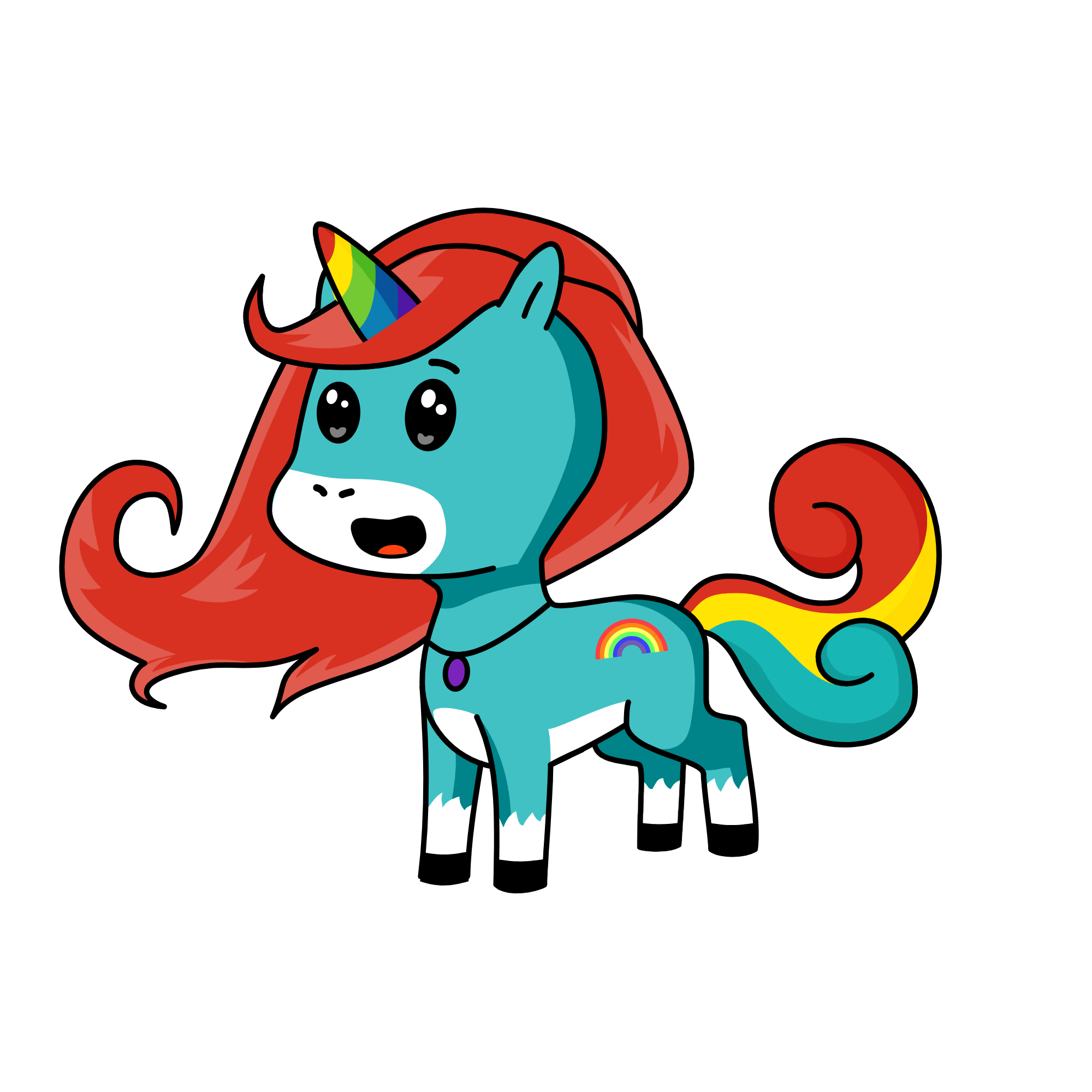 Rainbow, the unicorn