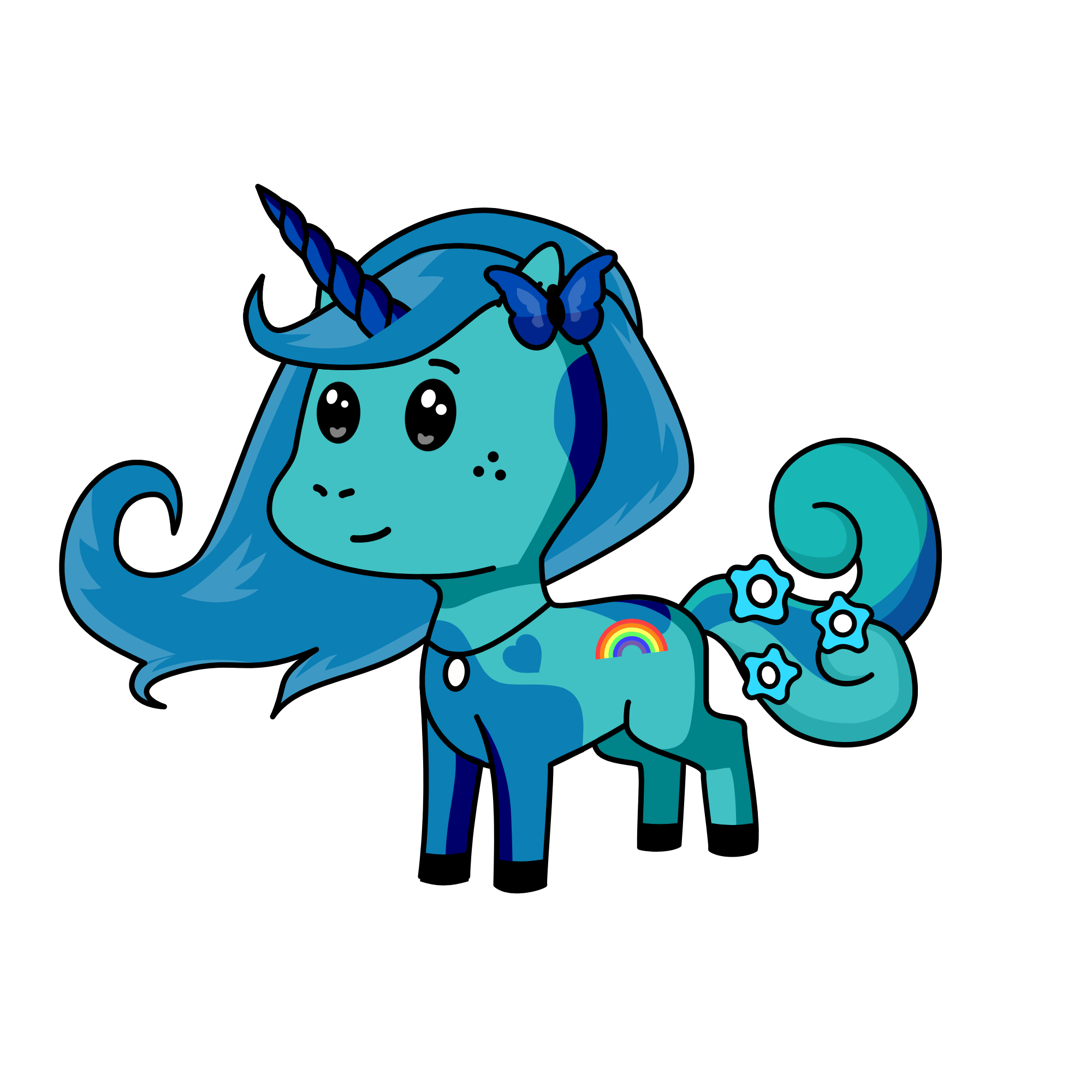 Cloudy, the unicorn
