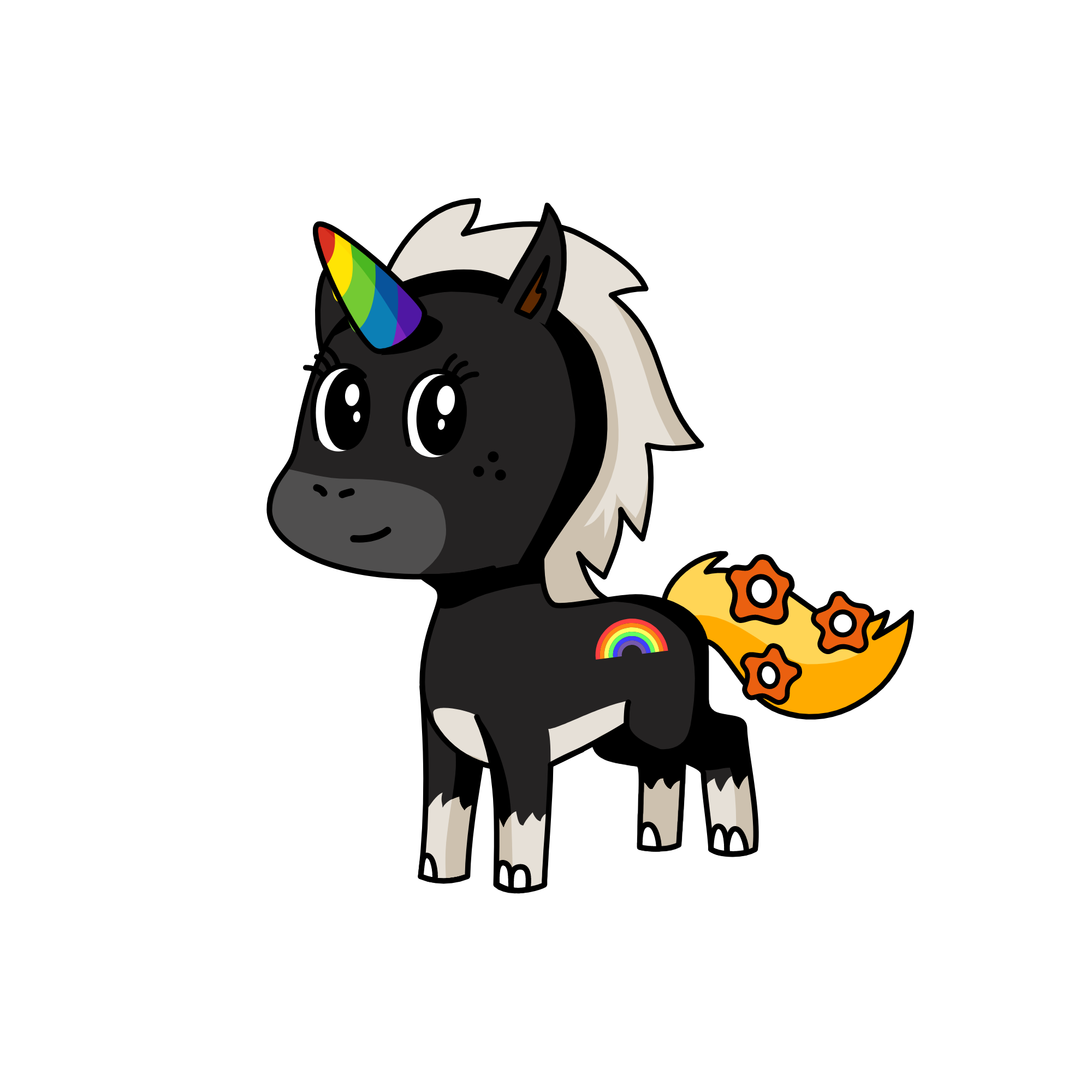 Zwartje, the unicorn