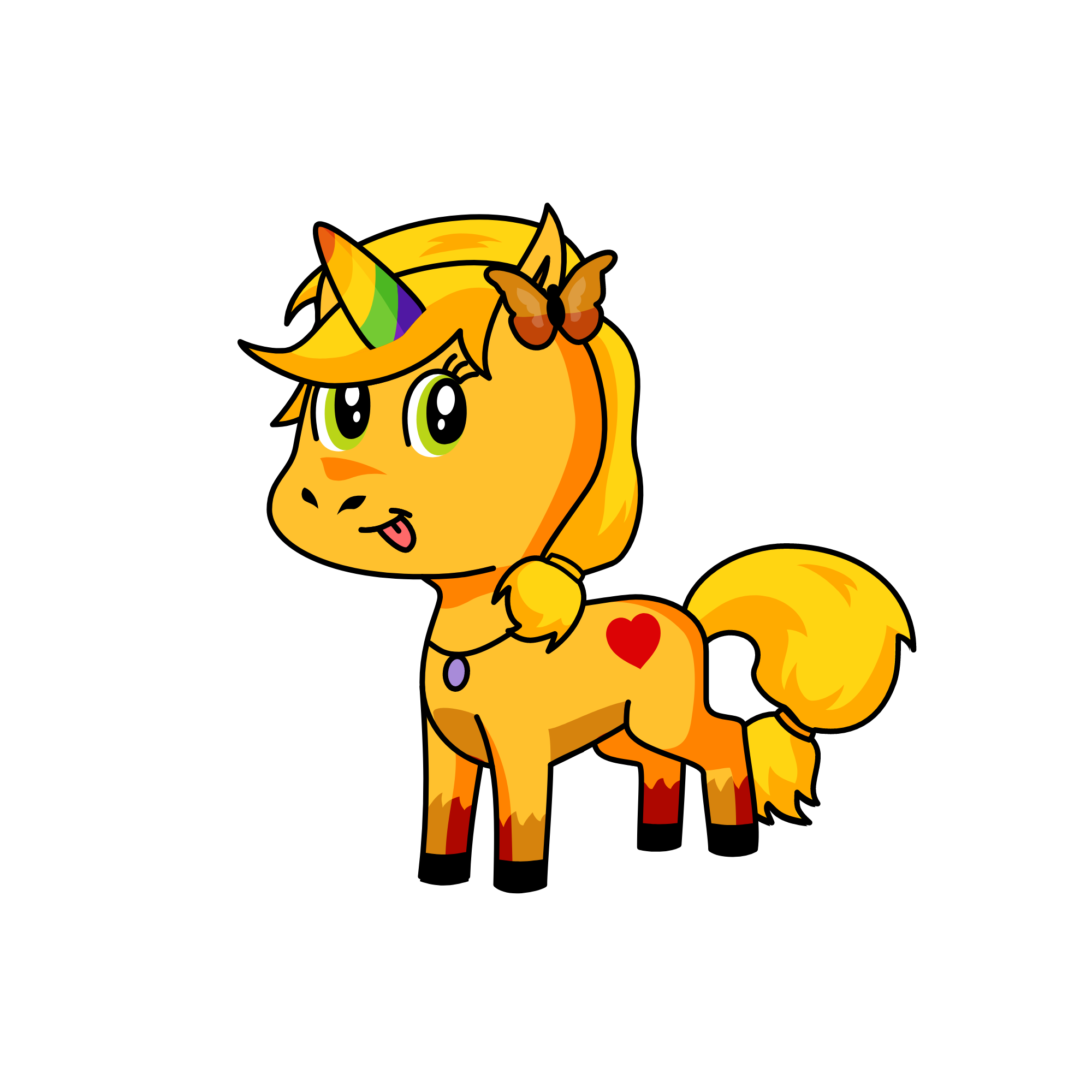 Sunrise, the unicorn