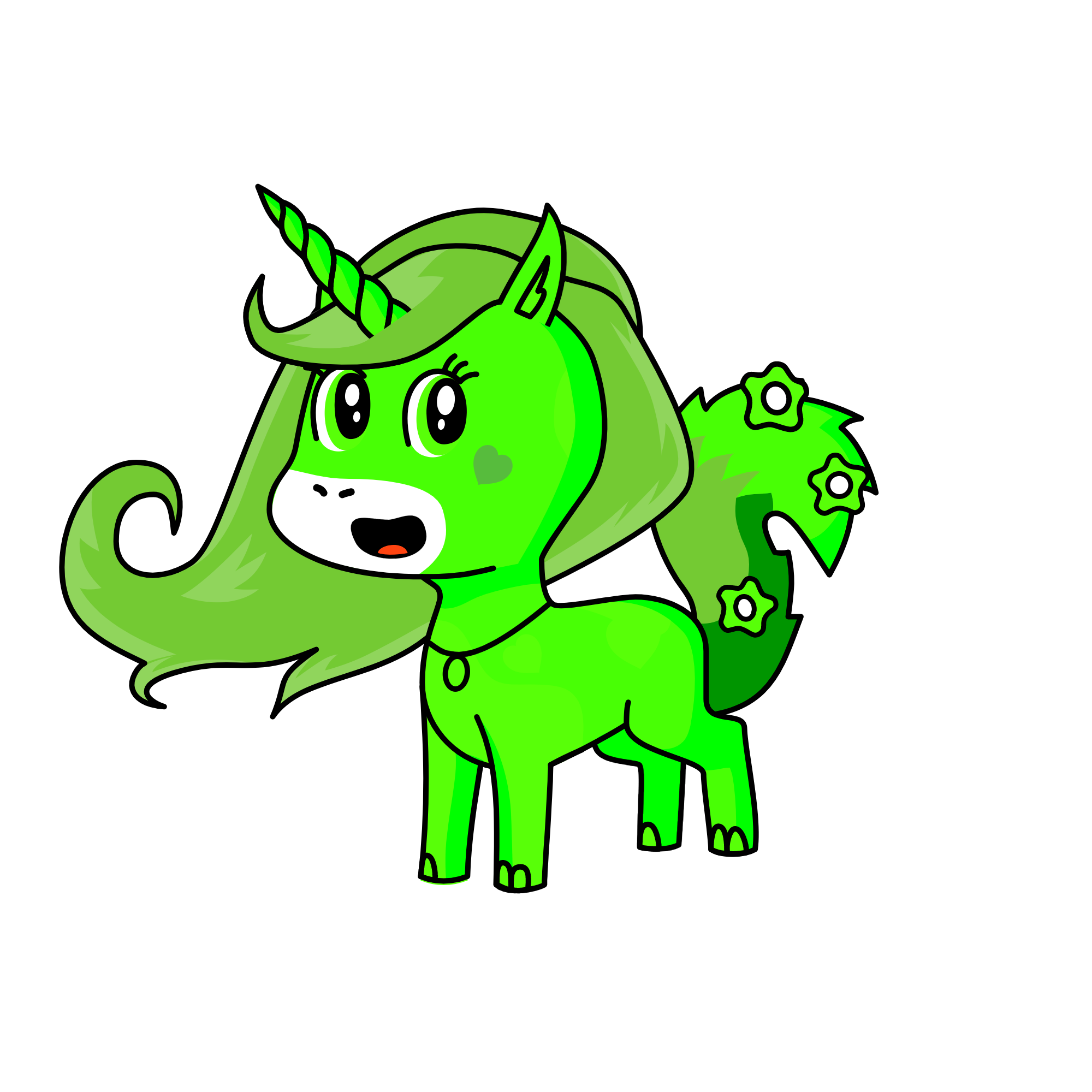 Lime, the unicorn