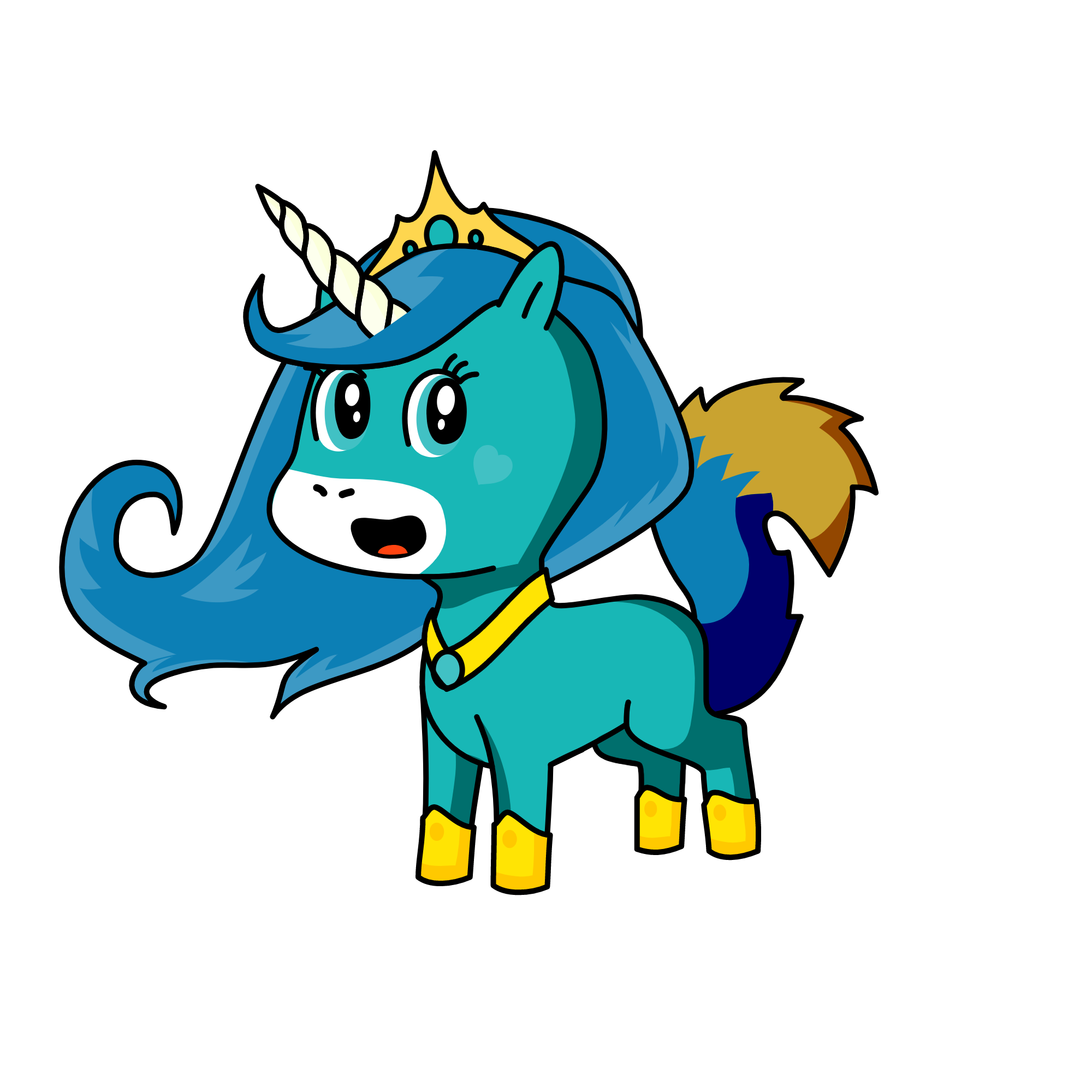 princess goldie, the unicorn