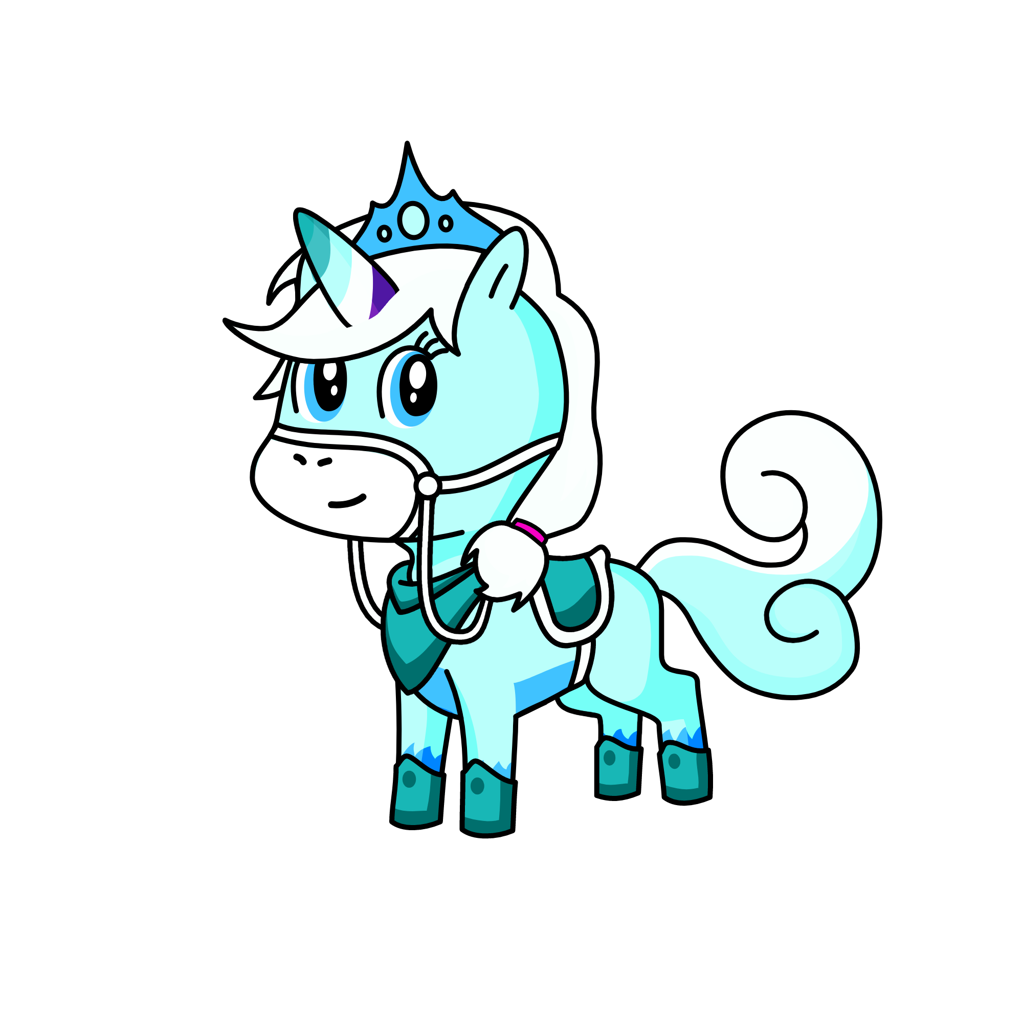 Winter the snow princess, the unicorn