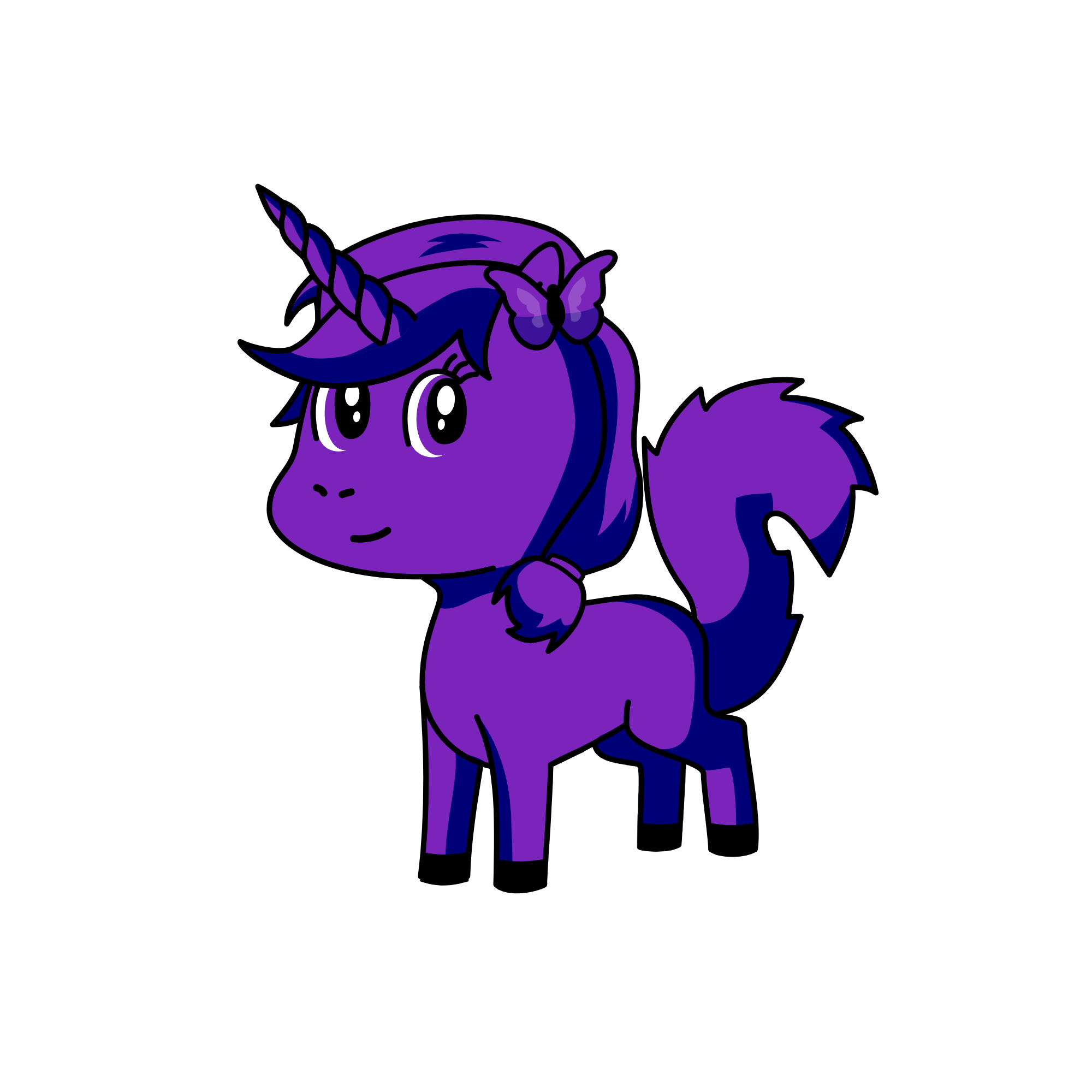 Purple, the unicorn