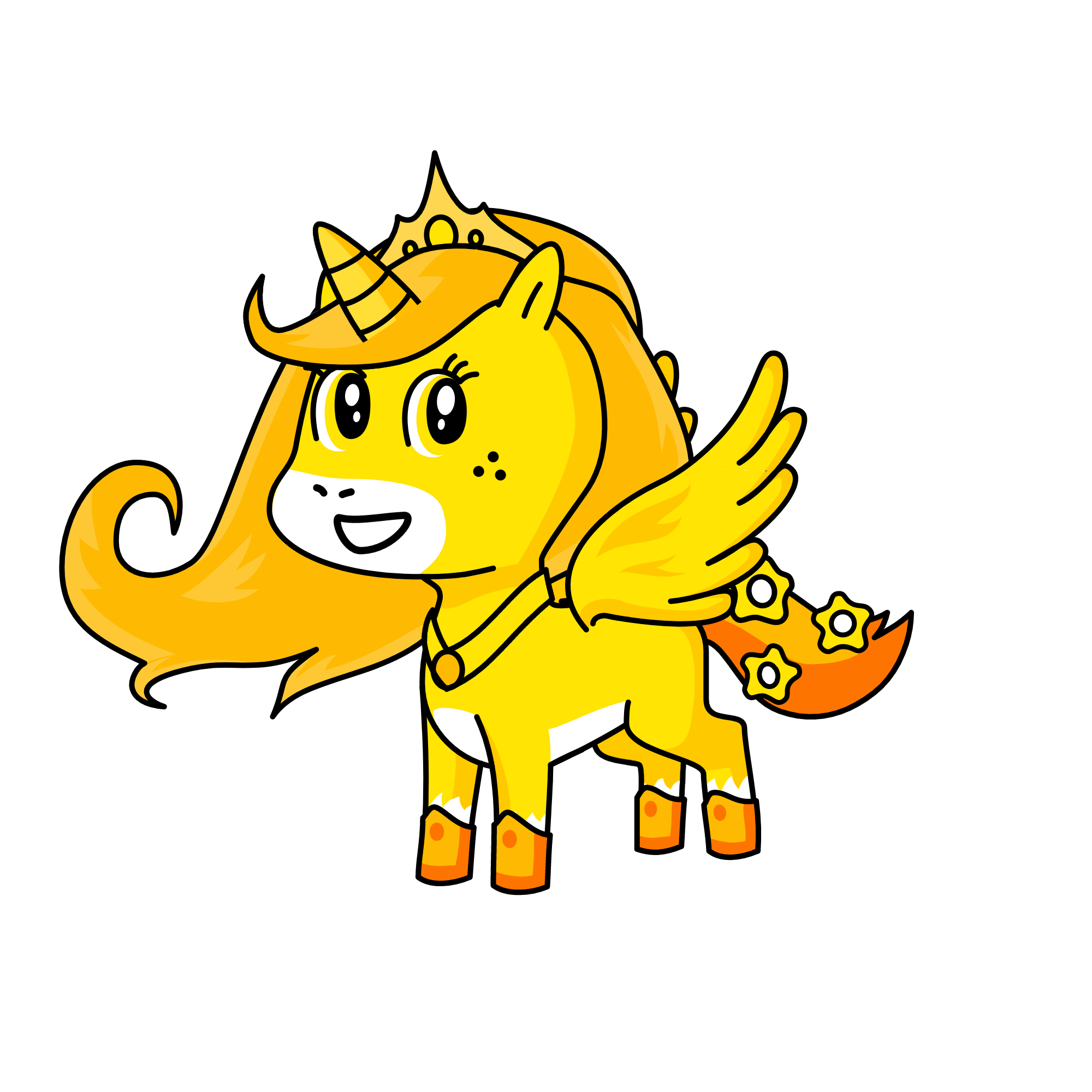 Gold, the unicorn