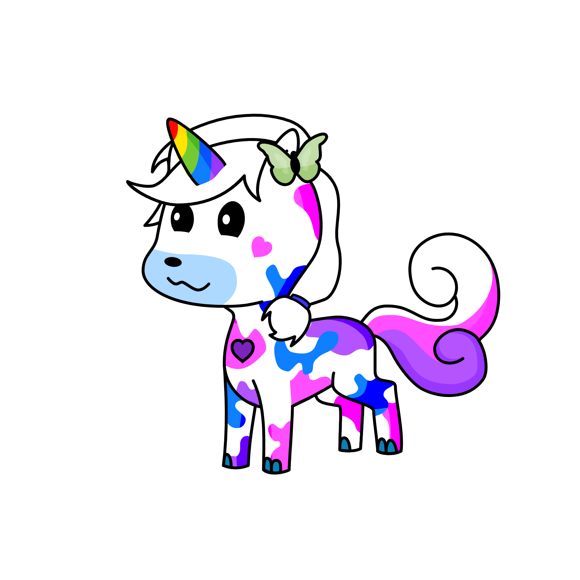 Rainbow, the unicorn