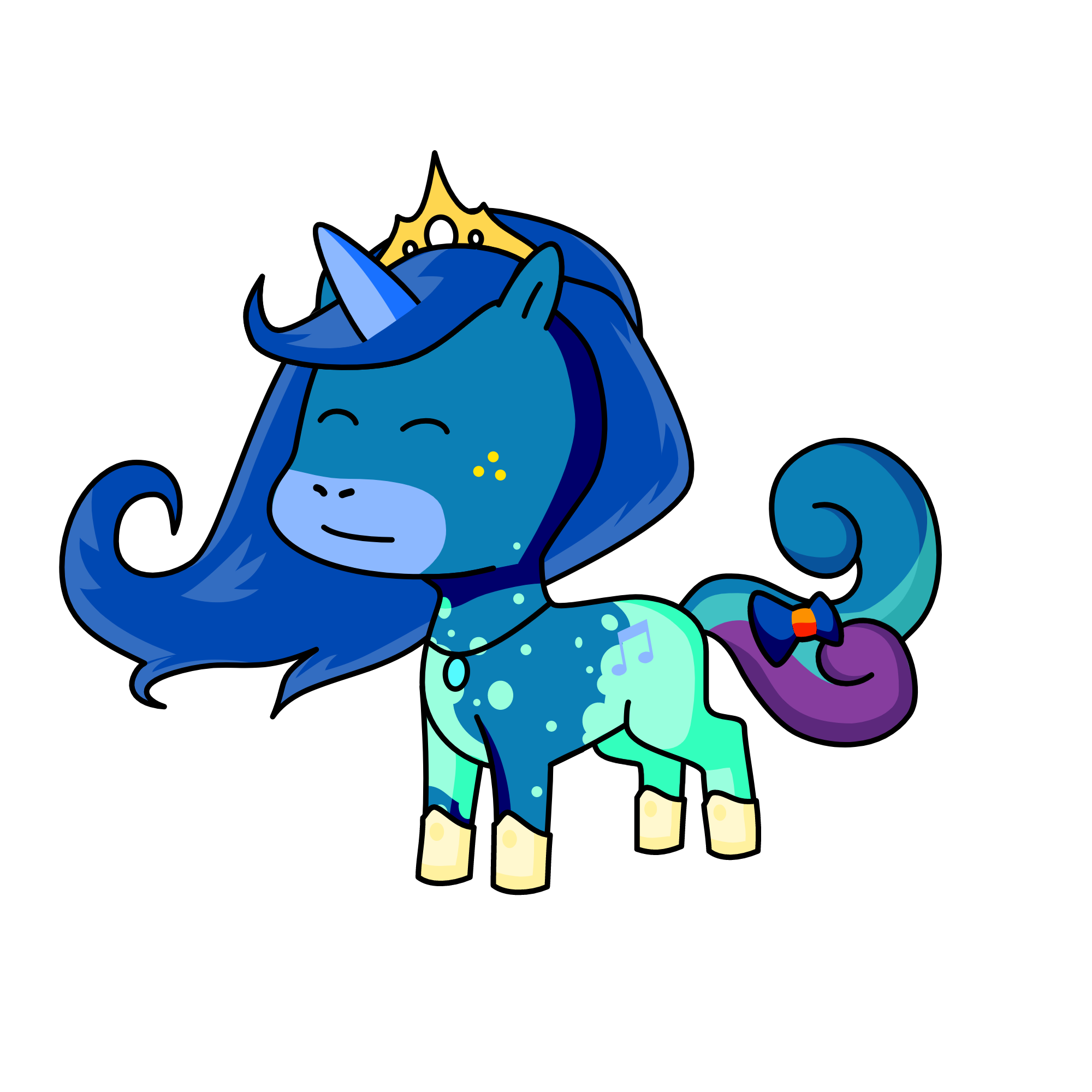Blue, the unicorn