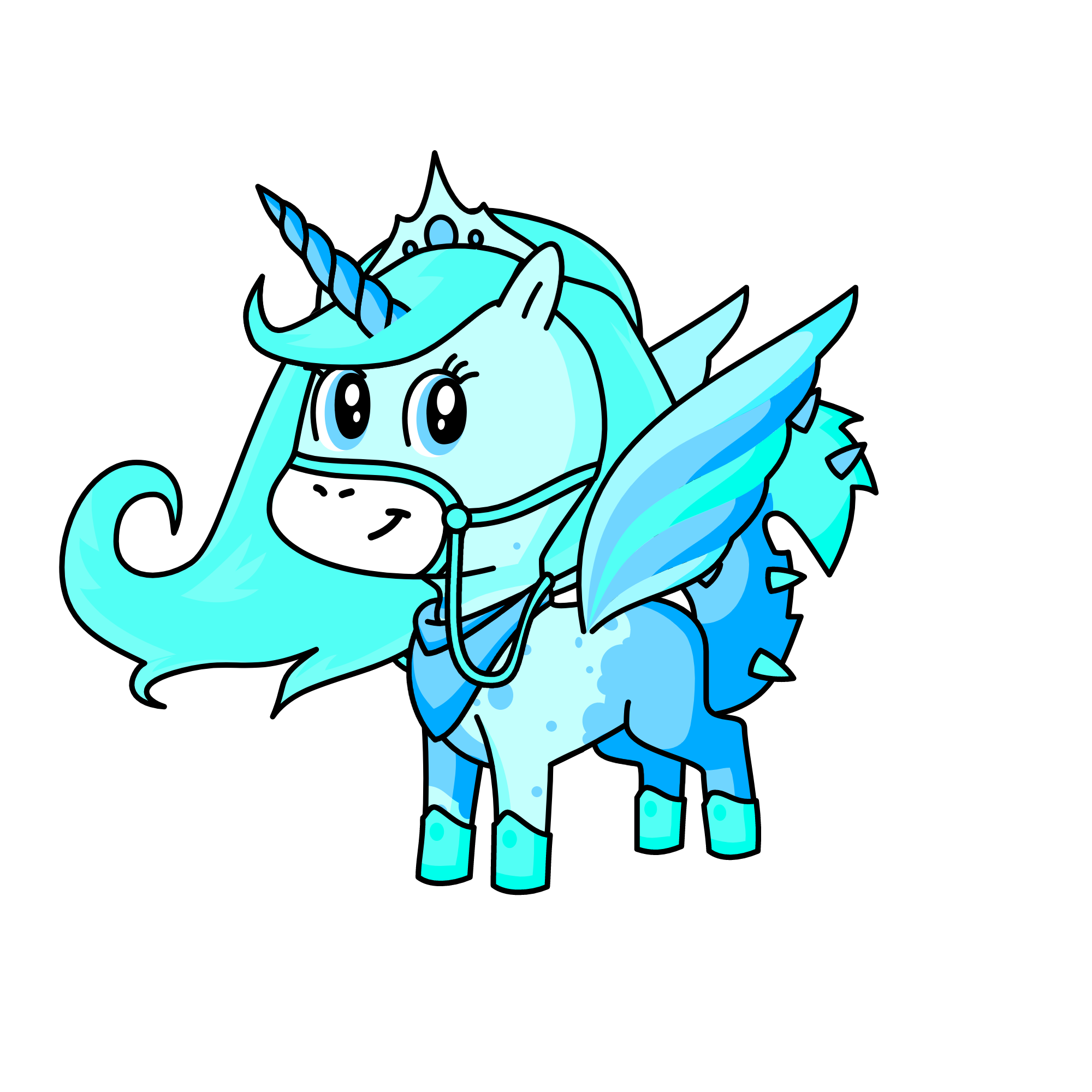 Icy queen, the unicorn