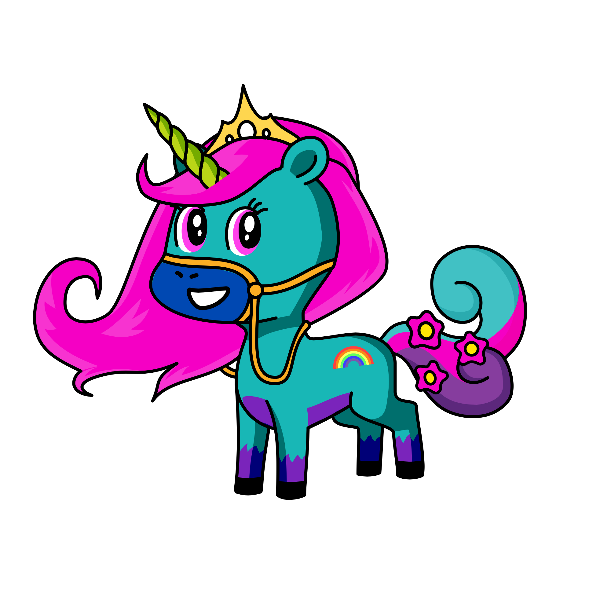rainbow horn, the unicorn