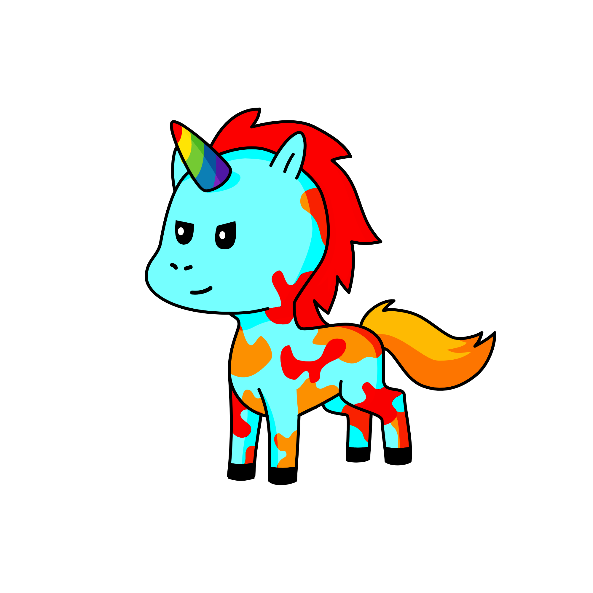 rainbow dash, the unicorn
