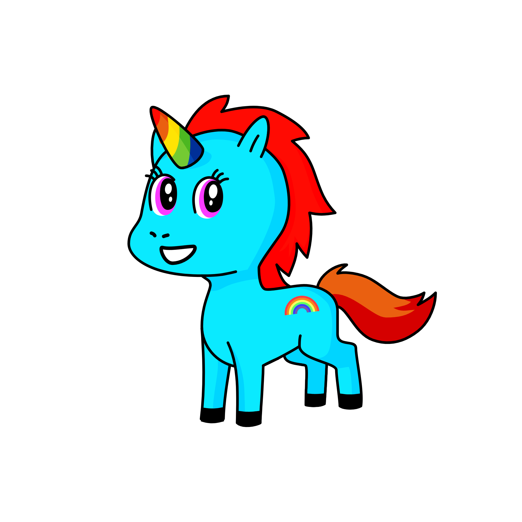 Rainbow Dash, the unicorn