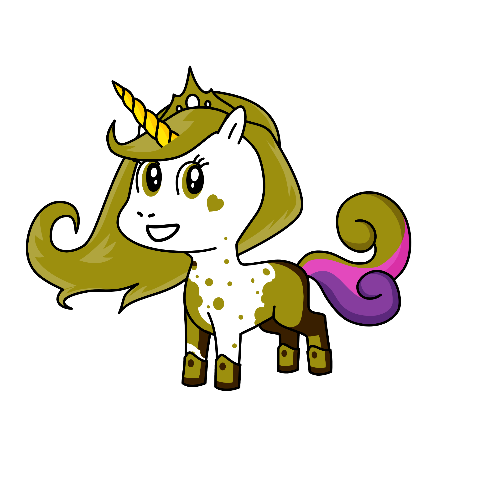 Golden, the unicorn