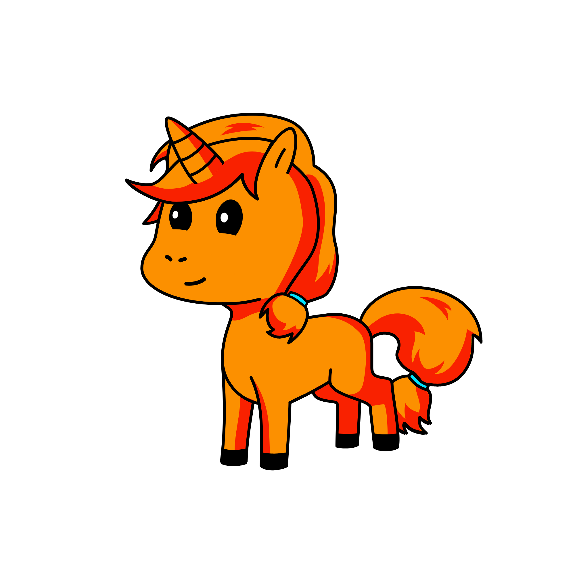 Orange, the unicorn