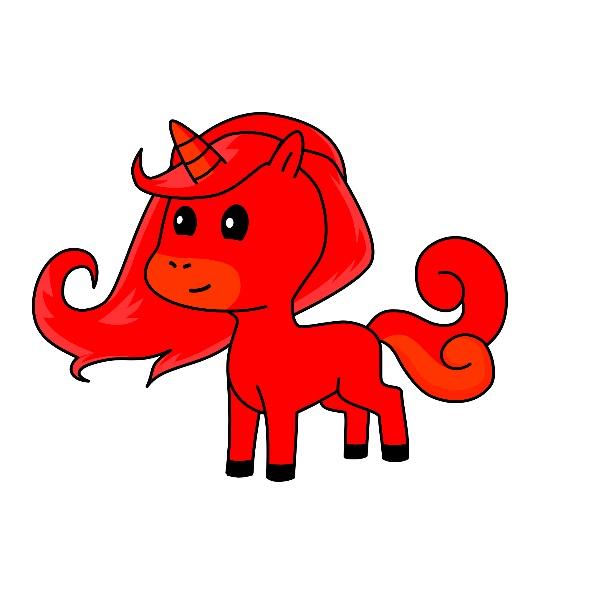 Red, the unicorn