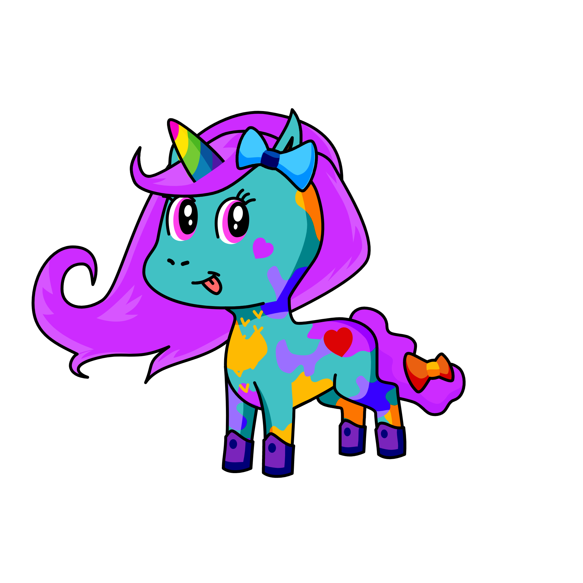 Rainbow, the unicorn