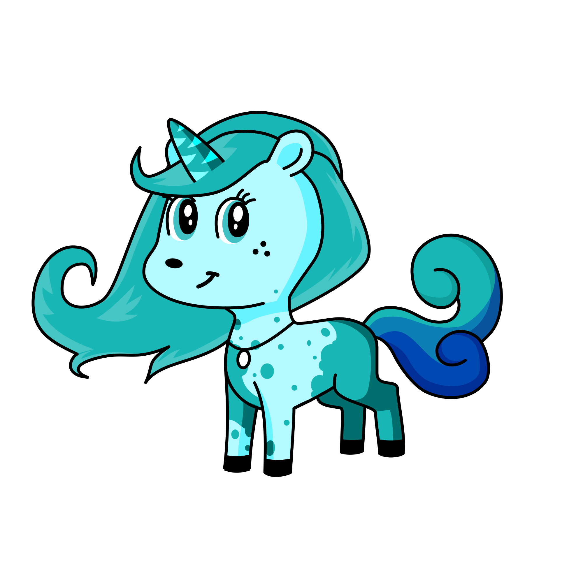 Water queen, the unicorn